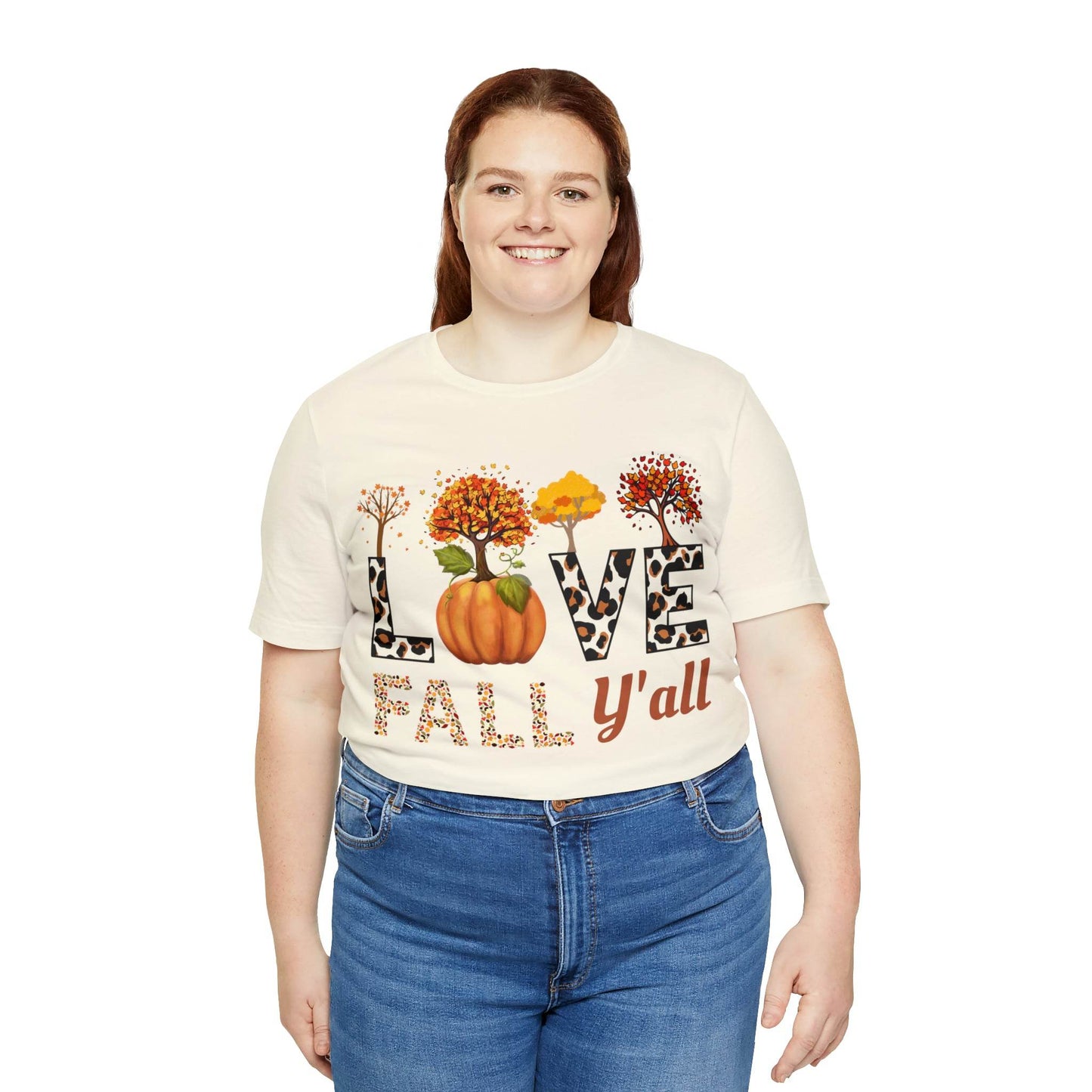 Leopard Print Love Fall Y'all, Fall shirt, Fall lover gift - Giftsmojo