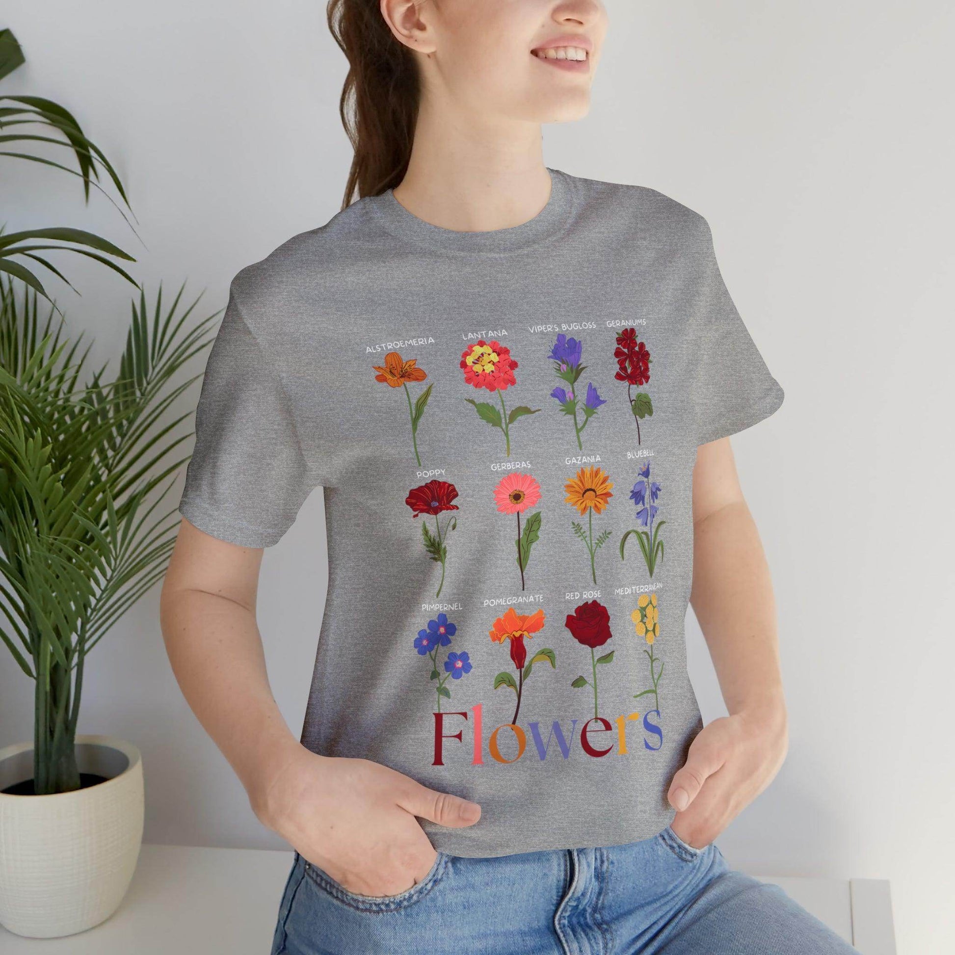 Wildflower Tshirt, Flower Shirt, Types of Flowers Shirt, Floral Tshirt, Gift for Women, Ladies Shirts Best Friend Gift, Plant Mom Nature - Giftsmojo