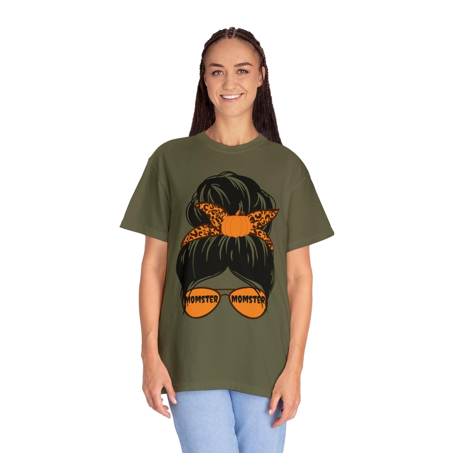 Leopard Print Retro Halloween Tshirt, Momster Shirt, Vintage Shirt Halloween Shirt Comfort color - Giftsmojo