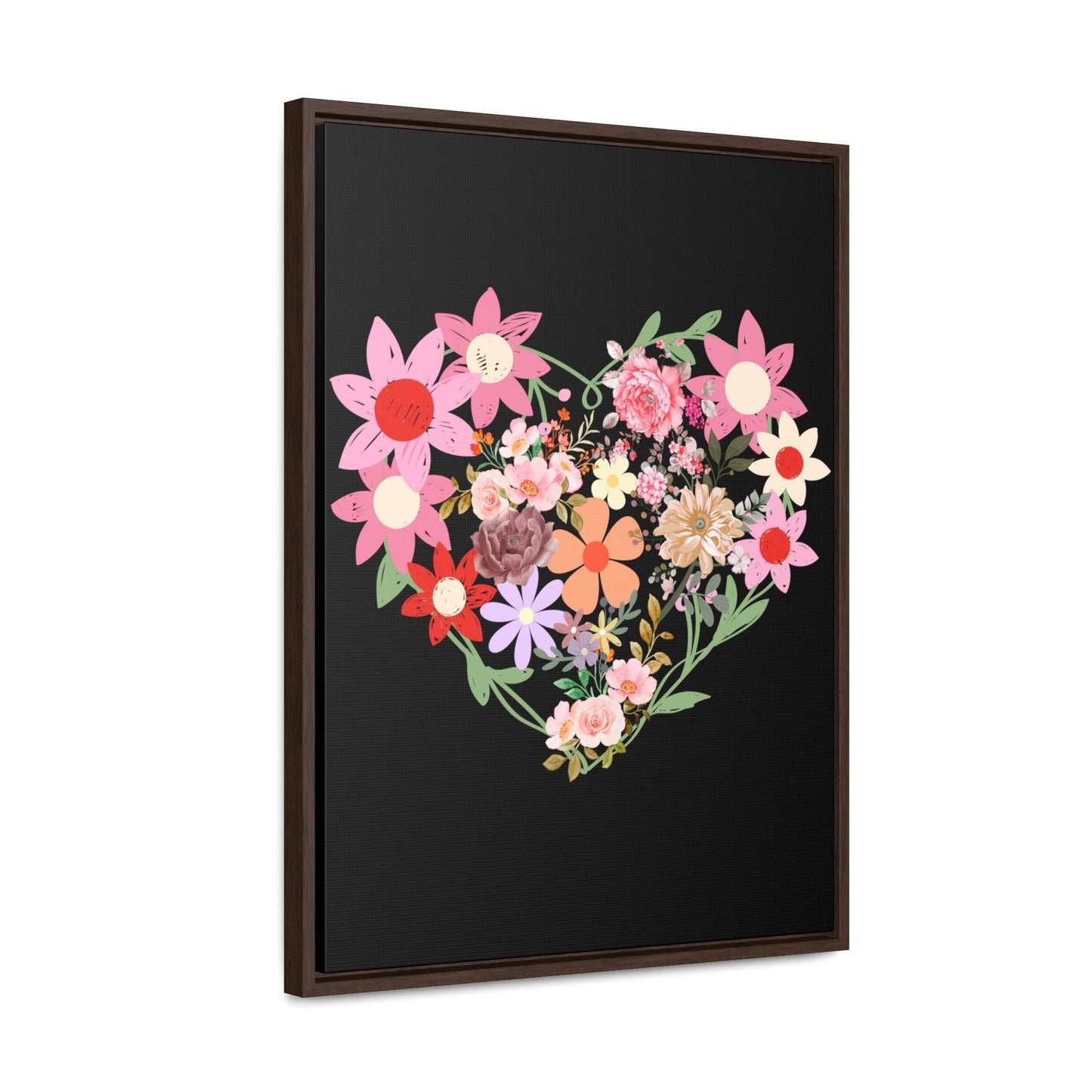 Wild Flower Heart Gallery Canvas Wraps, Home decorations, New house gift, Wall art, Home decor gift, house warming gift, home gifts, - Giftsmojo