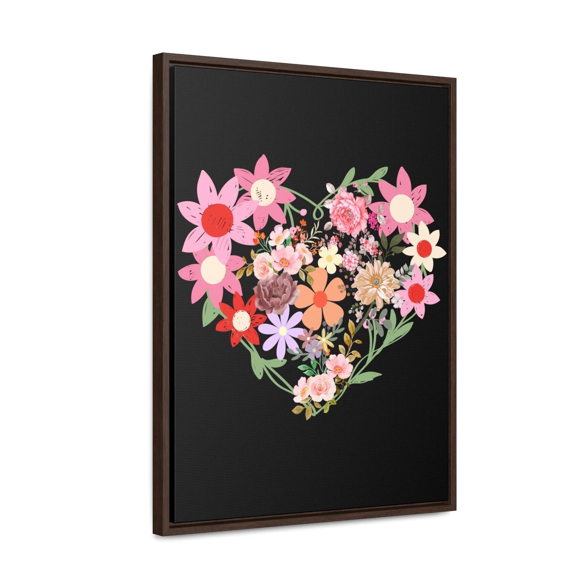 Wild Flower Heart Gallery Canvas Wraps, Home decorations, New house gift, Wall art, Home decor gift, house warming gift, home gifts, - Giftsmojo