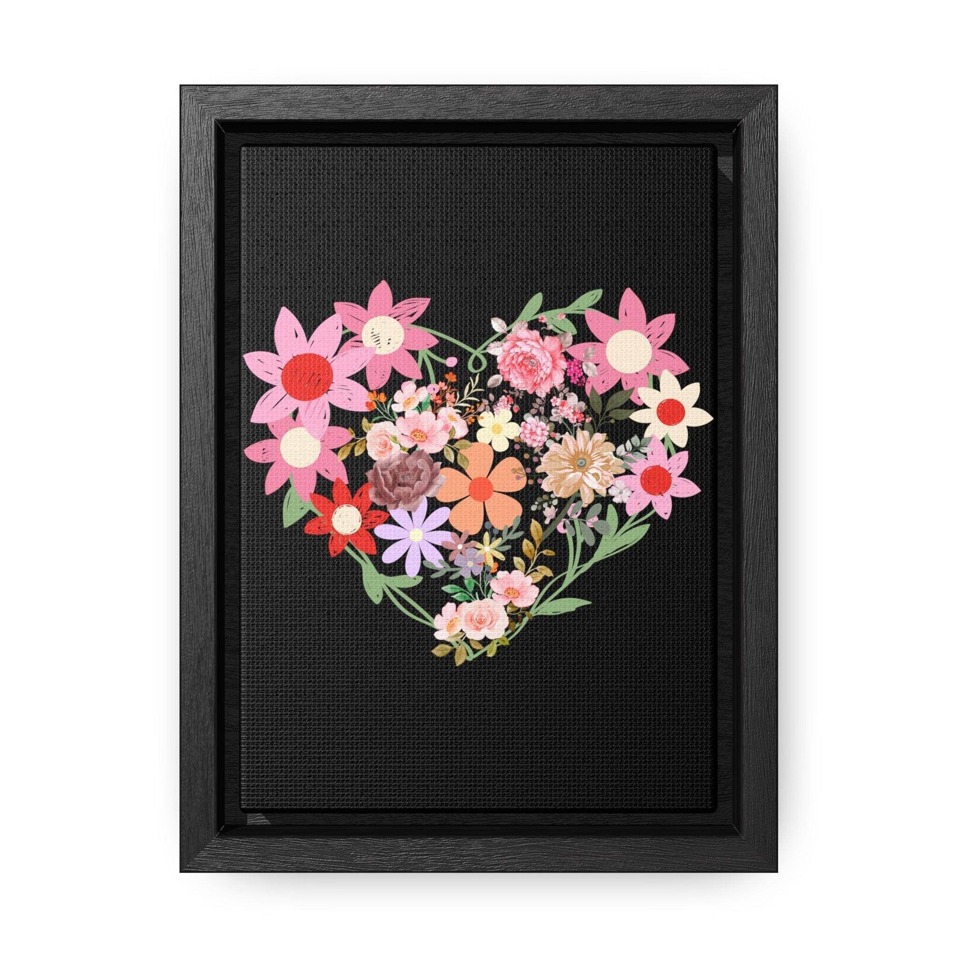 Wild Flower Heart Gallery Canvas Wraps, Home decorations, New house gift, Wall art, Home decor gift, house warming gift, home gifts, - Giftsmojo