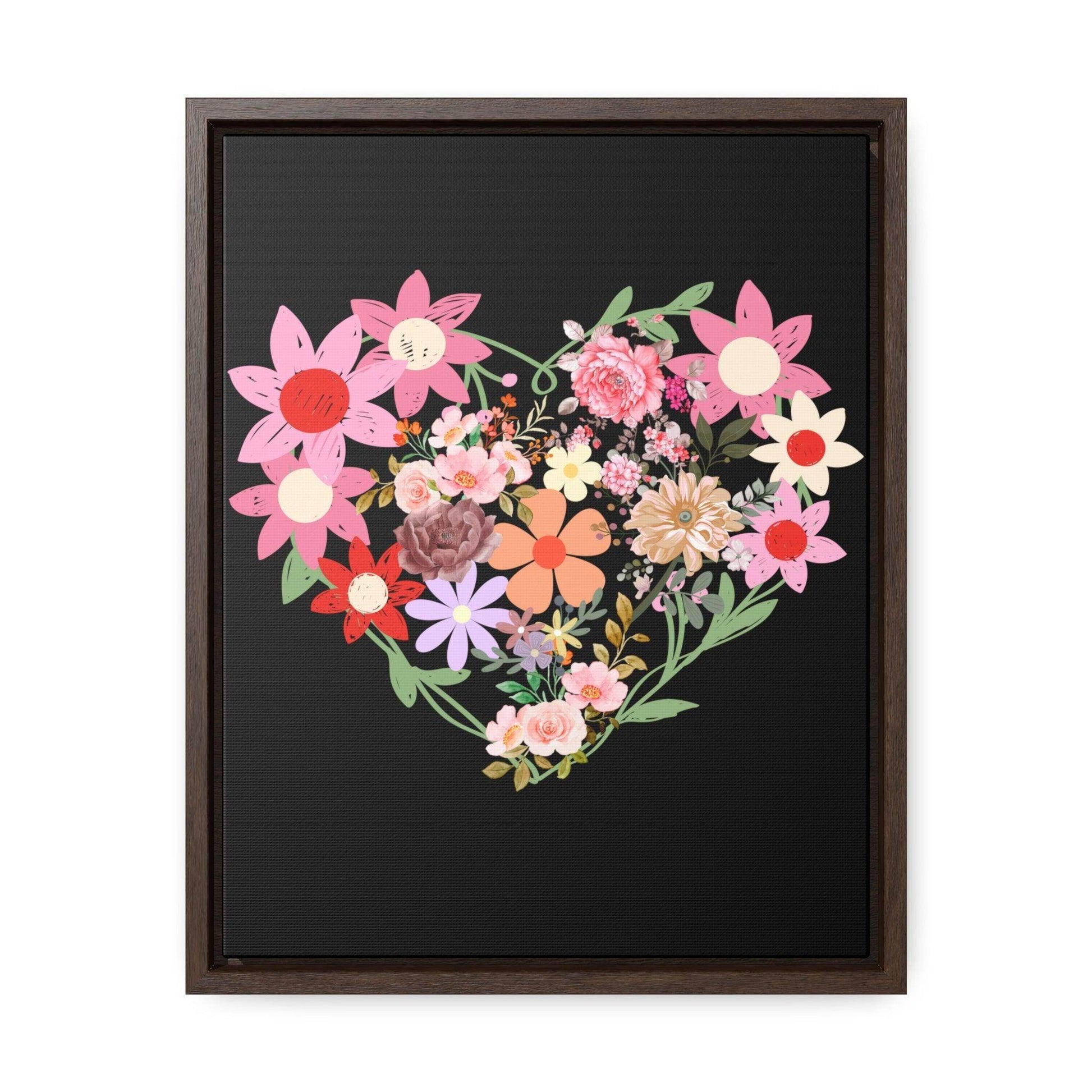 Wild Flower Heart Gallery Canvas Wraps, Home decorations, New house gift, Wall art, Home decor gift, house warming gift, home gifts, - Giftsmojo