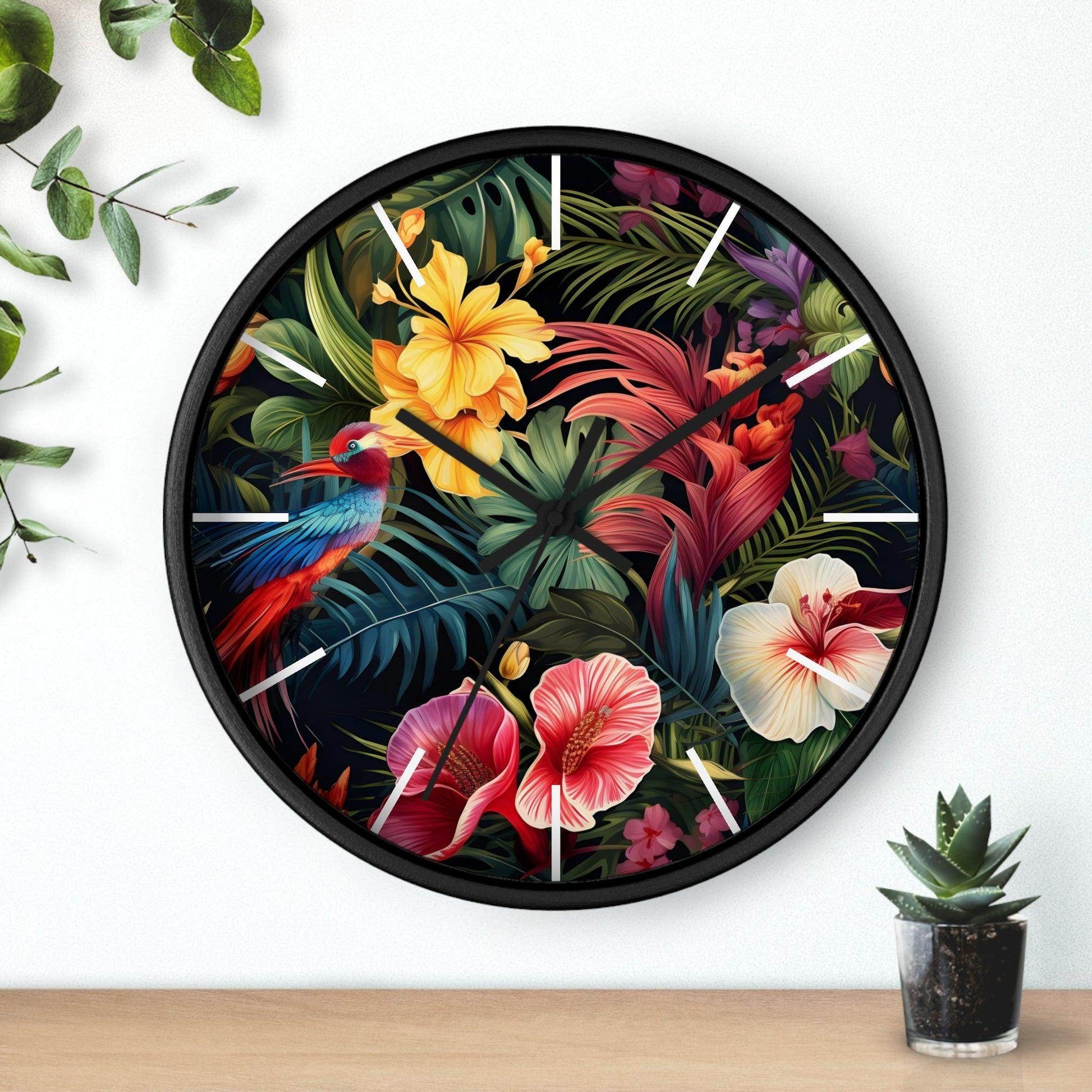 Wild Flower Wall Clock Flower Wall Clocks Home Clock Spring Clock Floral Clock Home Decor - Giftsmojo