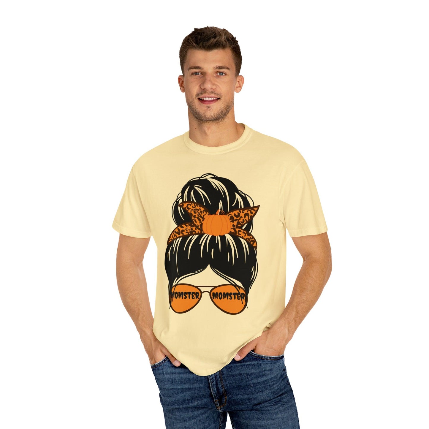 Leopard Print Retro Halloween Tshirt, Momster Shirt, Vintage Shirt Halloween Shirt Comfort color - Giftsmojo