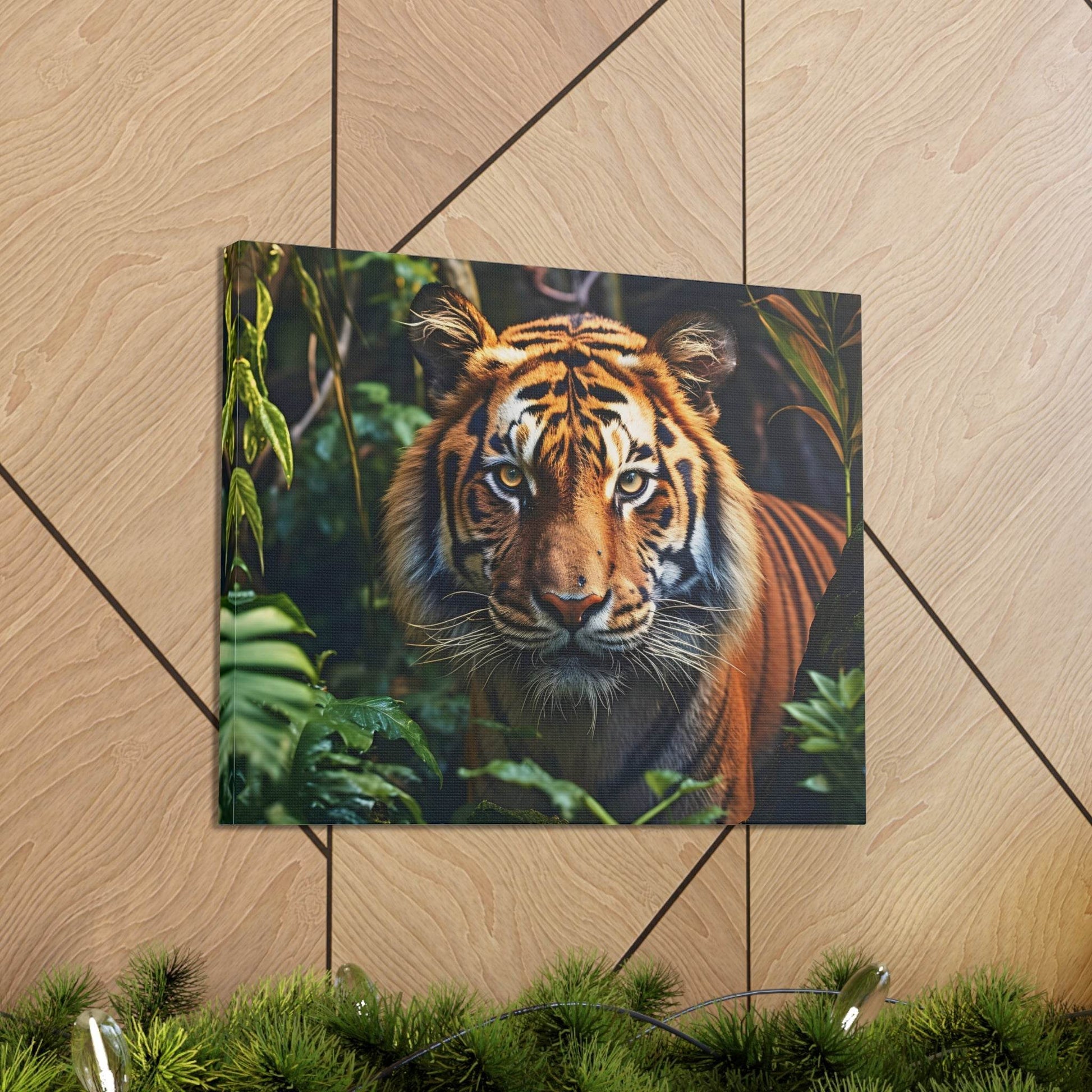 Tiger In Nature Art Canvas Gallery Wraps Tiger Print Large Canvas Art Animal Wall Art minimalist Wall Art Lover Gift - Giftsmojo