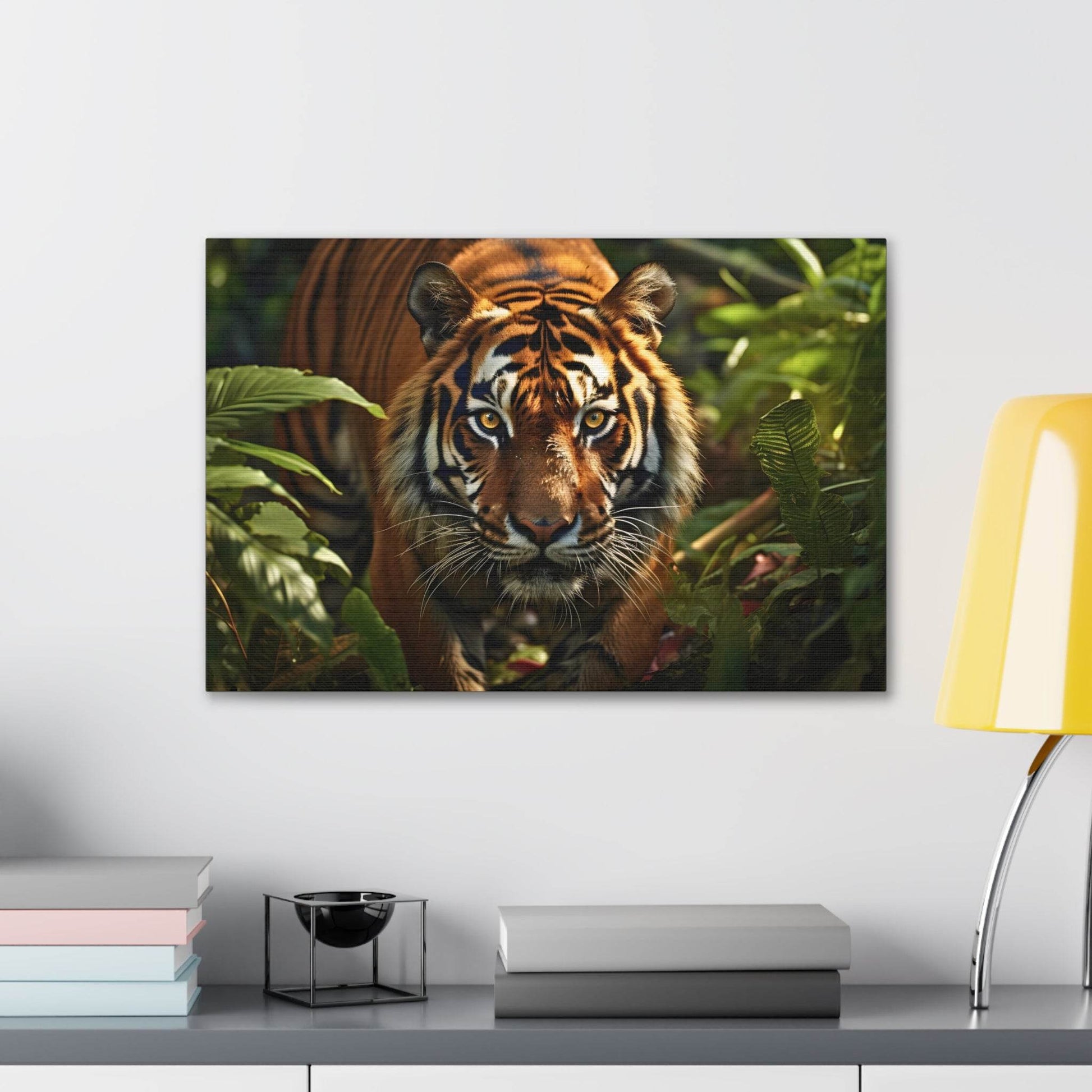 Tiger In Nature Art Canvas Gallery Wraps Tiger Print Large Canvas Art Animal Wall Art minimalist Wall Art Lover Gift - Giftsmojo