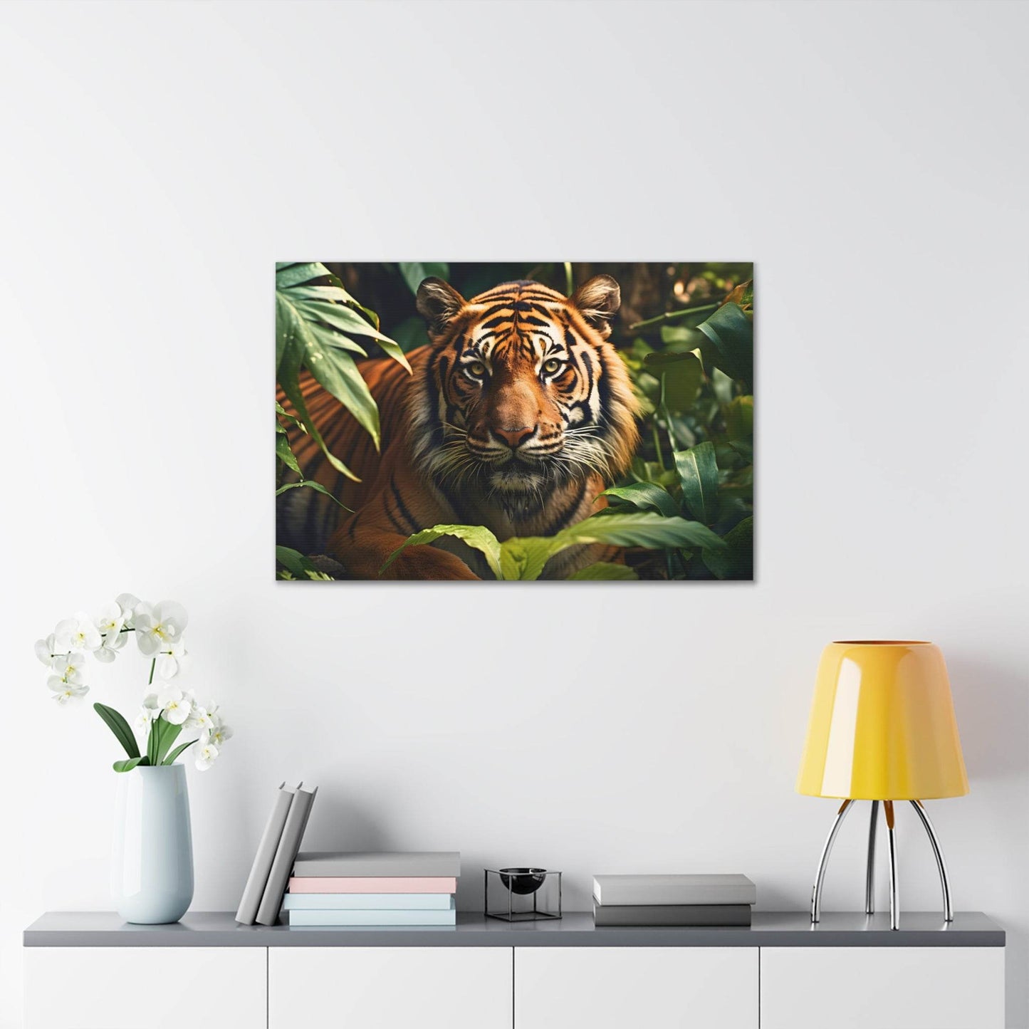 Tiger In Nature Art Canvas Gallery Wraps Tiger Print Large Canvas Art Animal Wall Art minimalist Wall Art Lover Gift - Giftsmojo