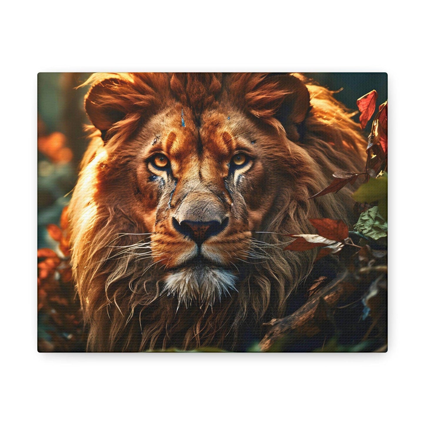 Lion In Nature Art Canvas Gallery Wraps Lion Print Large Canvas Art Animal Wall Art minimalist Wall Art Lover Gift - Giftsmojo
