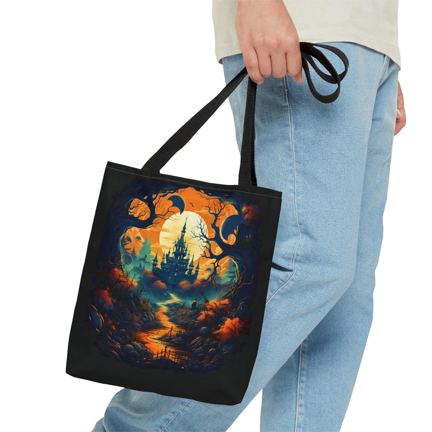 Happy Halloween Bag Trick or Treat Bag Love Fall Pumpkin Tote Bag Cute Market Bag - Aesthetic Bag, Fall Tote Bag, Mom Bag Canvas Bag