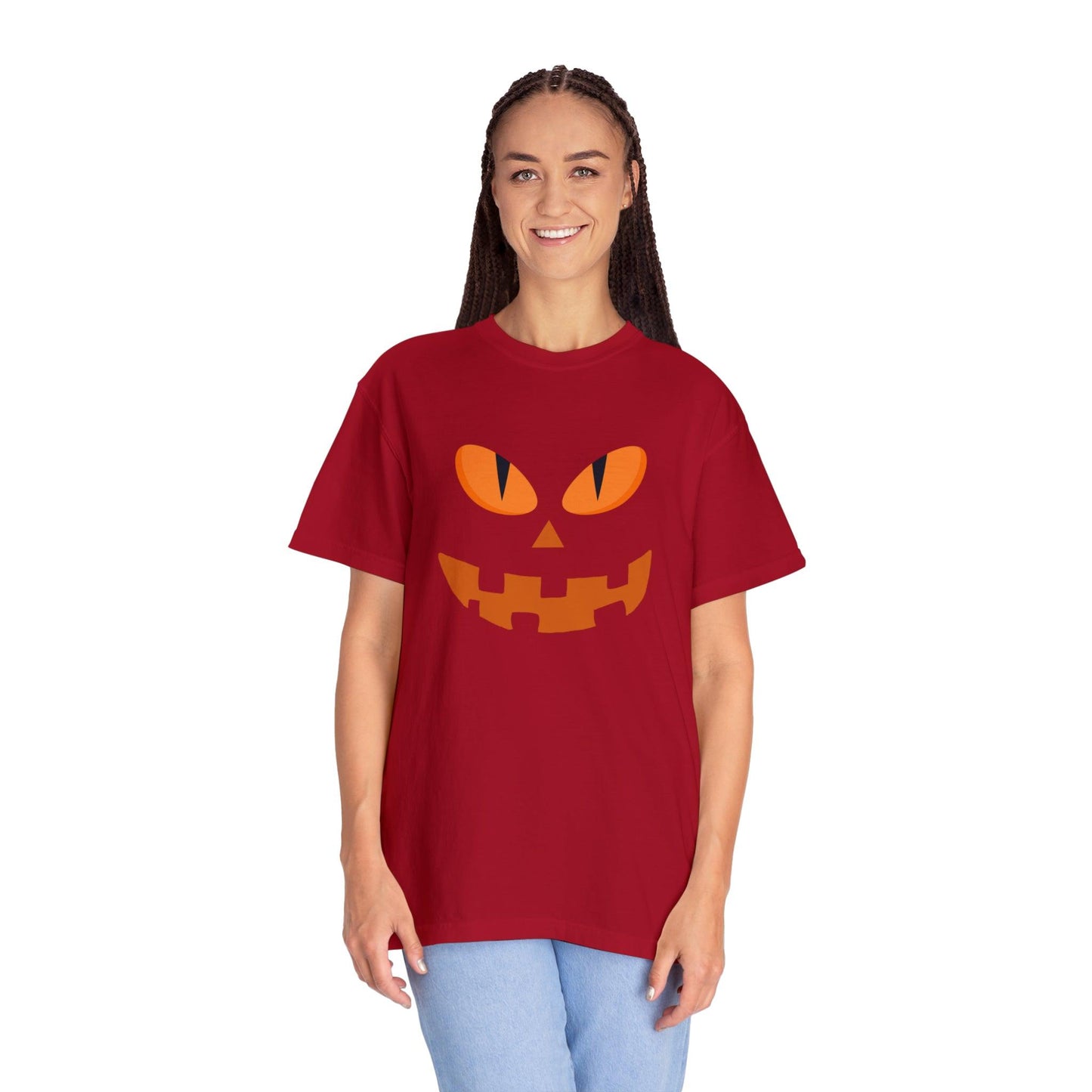 Cute Pumpkin Face Shirt Retro Halloween Tshirt, Vintage Shirt Halloween Shirt Pumpkin Face Halloween Costume Comfort Colors - Giftsmojo