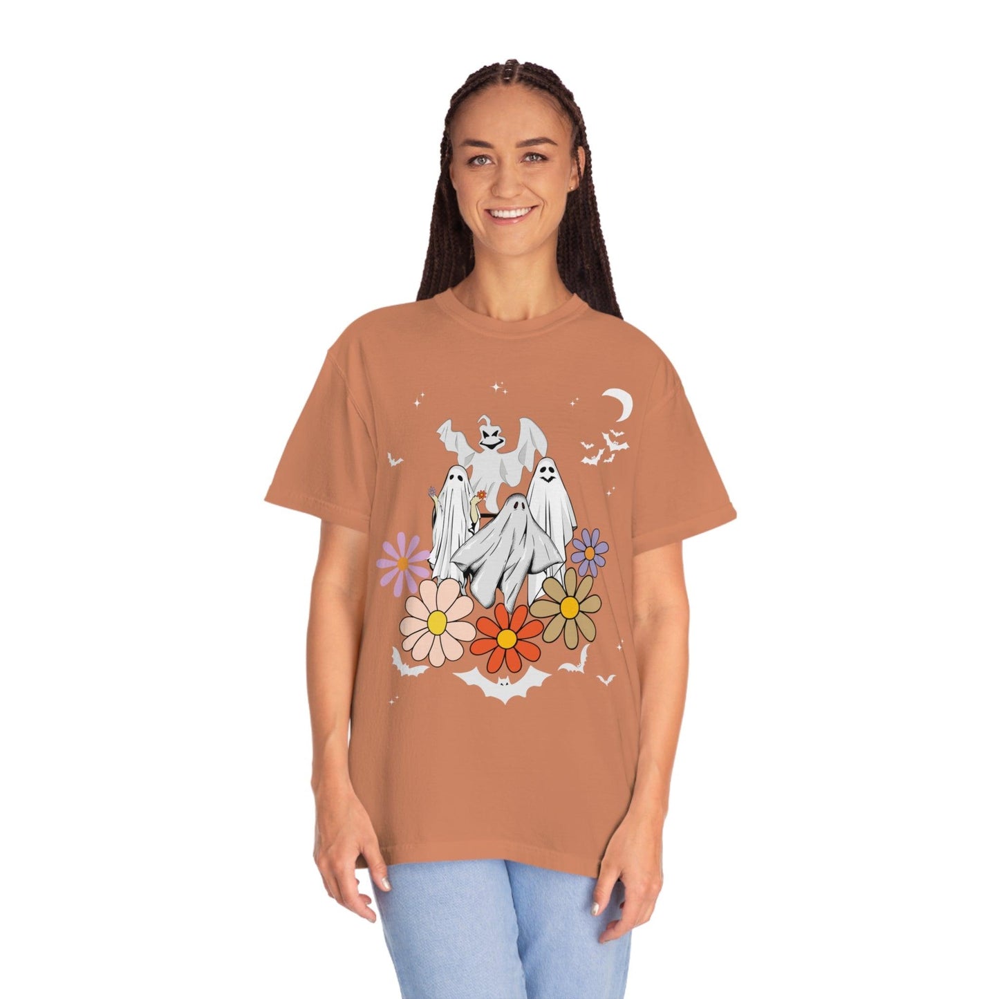 Retro Halloween t-shirt, Vintage Floral Ghost Shirt Halloween Shirt