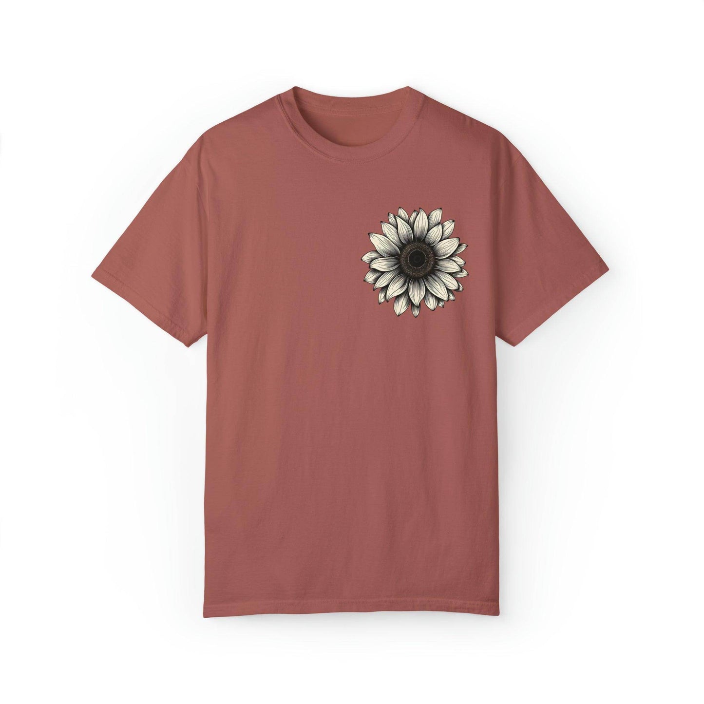 Women Sunflower Shirt Flower Shirt Aesthetic, Floral Graphic Tee Floral Shirt Flower T-shirt, Wild Flower Shirt Gift For Her Wildflower T-shirt - Giftsmojo