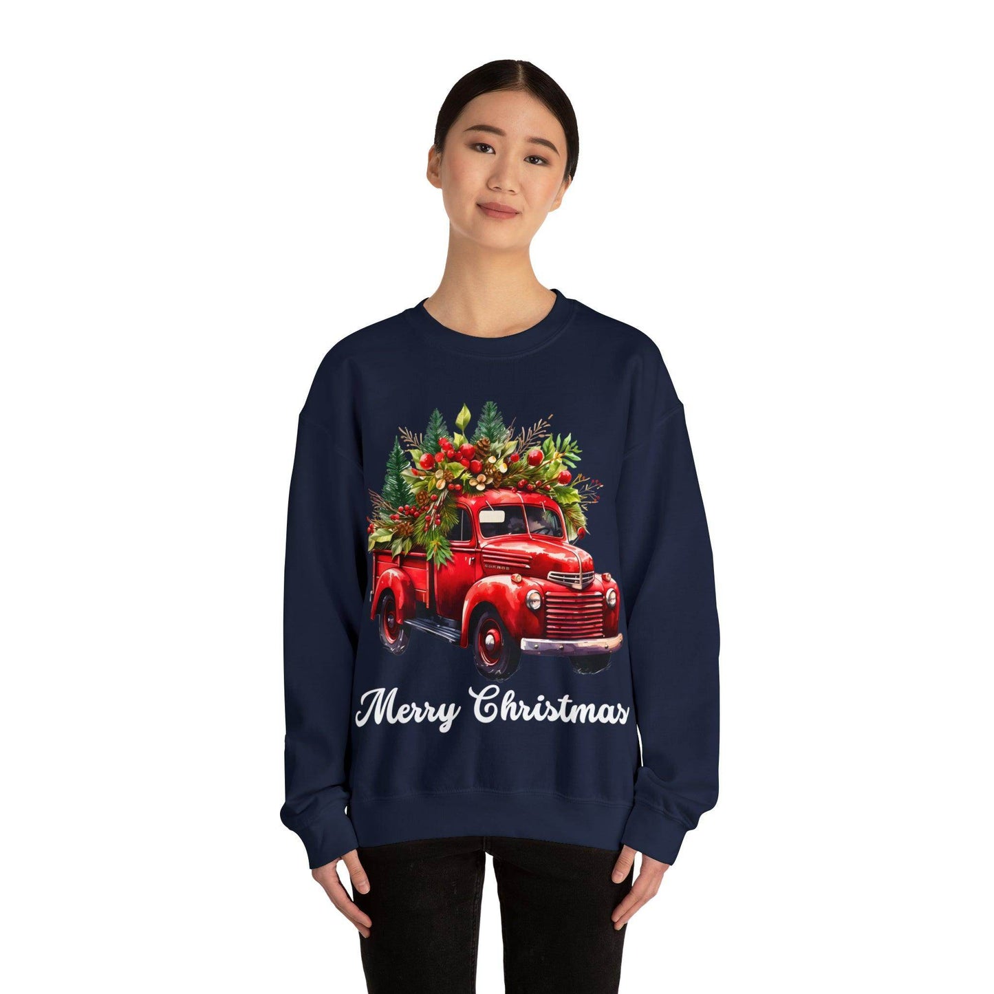 Christmas Tree Sweatshirt Christmas Truck Sweatshirt Christmas Sweater Tree Truck Shirt Christmas Sweatshirt Tree Sweat Pine Tree Pullover - Giftsmojo