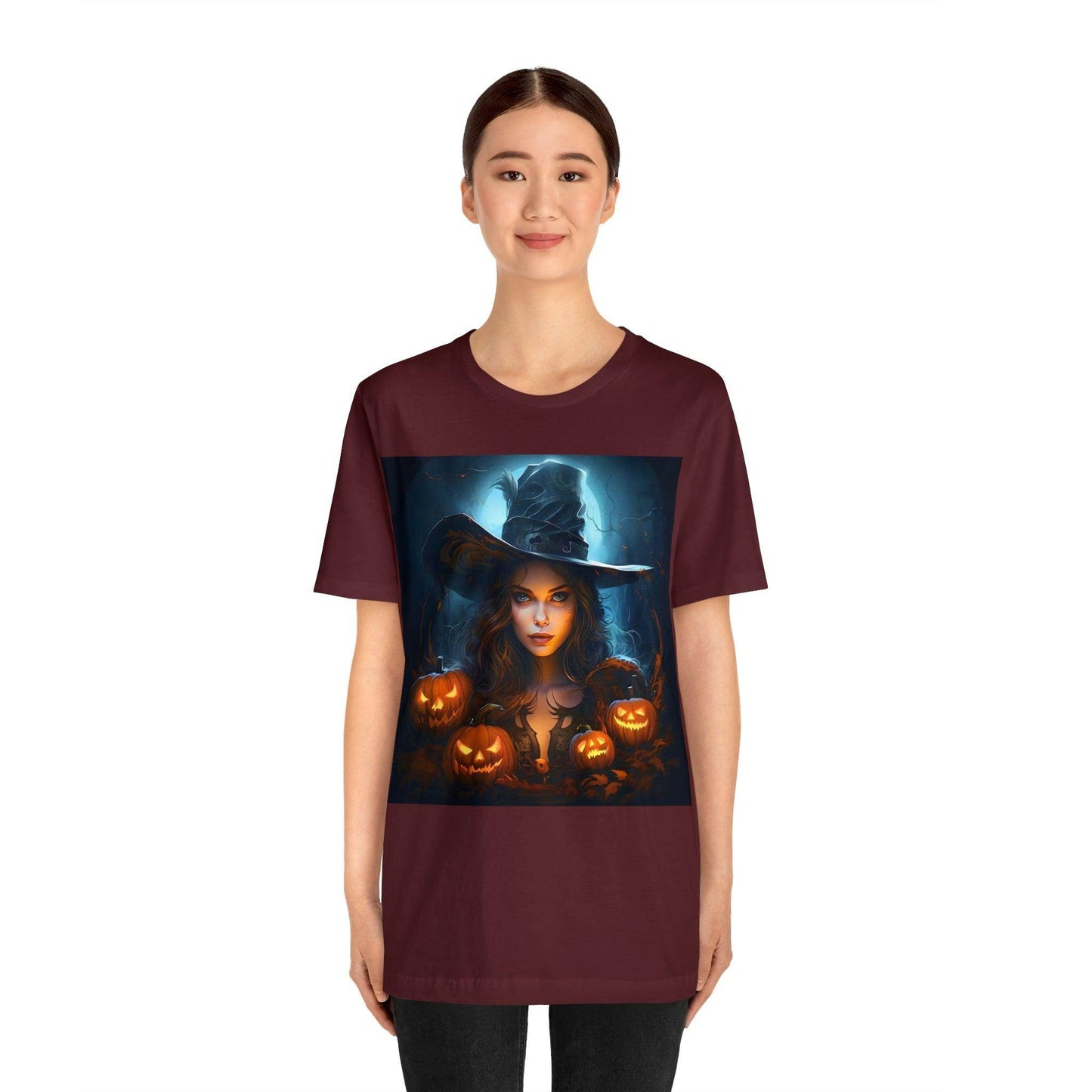 Spooky Witch Costume for women Spooky Season Vintage Halloween Shirt Moon Goddess Witch Shirt Halloween Costume Witch Shirt Halloween Party Tee - Giftsmojo