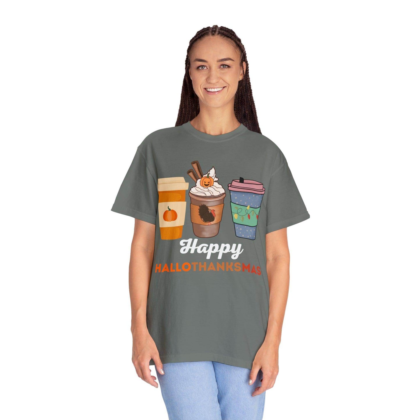 Happy HALLOTHANKSMAS Gift for Fall Halloween Thanksgiving Christmas Gift - Giftsmojo