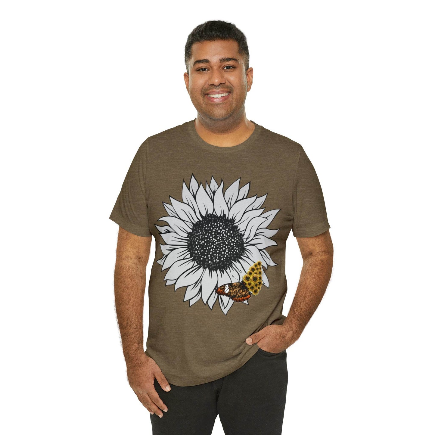 Flower Shirt, Sunflower Shirt, Floral Tee Shirt, Garden Shirt, Womens Fall Summer Shirt Sunshine Tee, Gift for Gardener, Nature love shirt - Giftsmojo