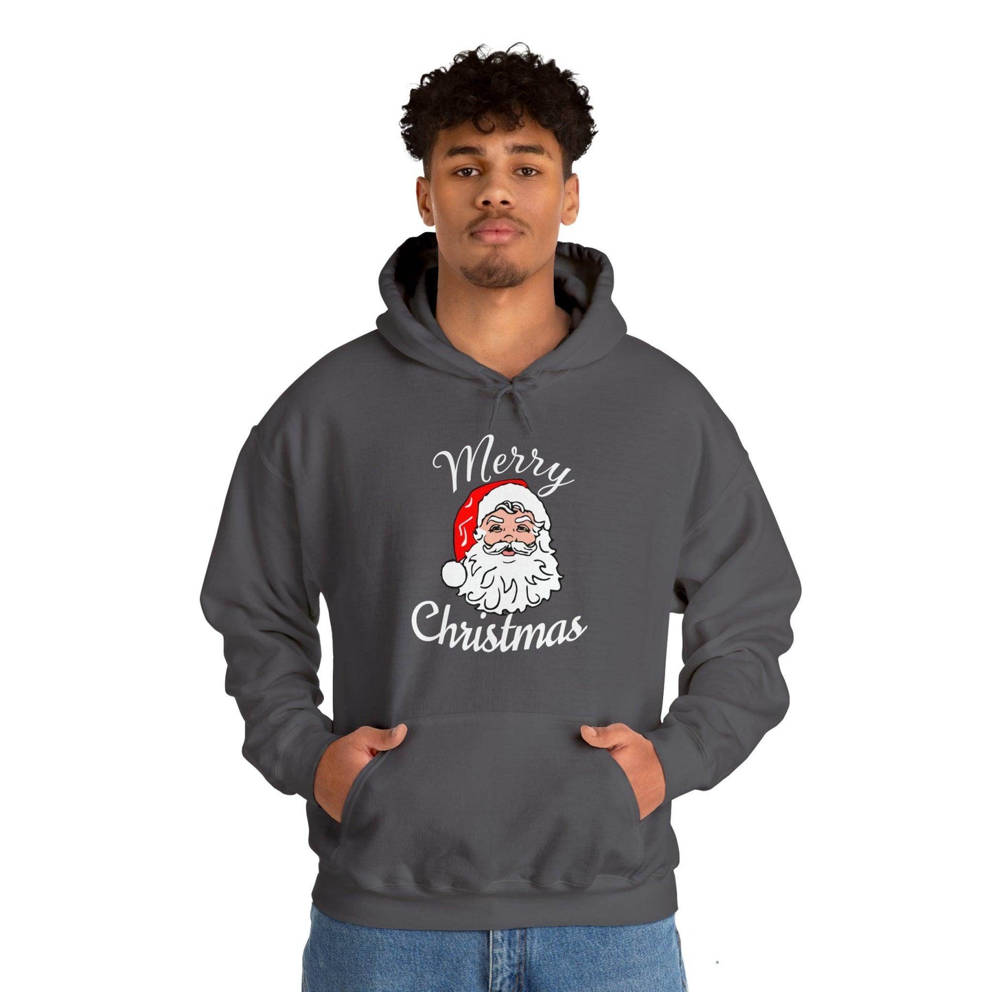 Santa Hoodie, Merry Christmas Hooded Sweatshirt, Christmas Shirt, Christmas Gift - Giftsmojo