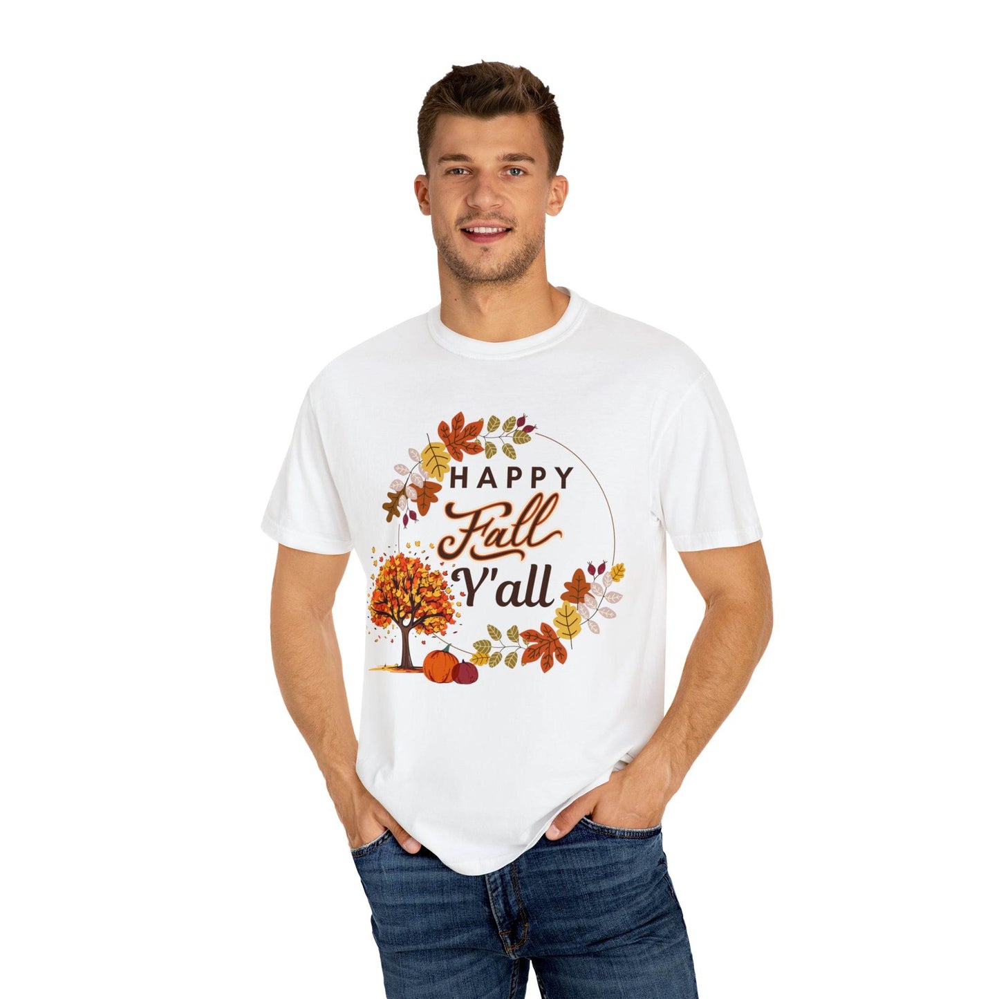 Happy Fall Y'all Gift for Fall, Funny Fall Shirts Gift, Autumn Tee, Fall TShirt - Giftsmojo
