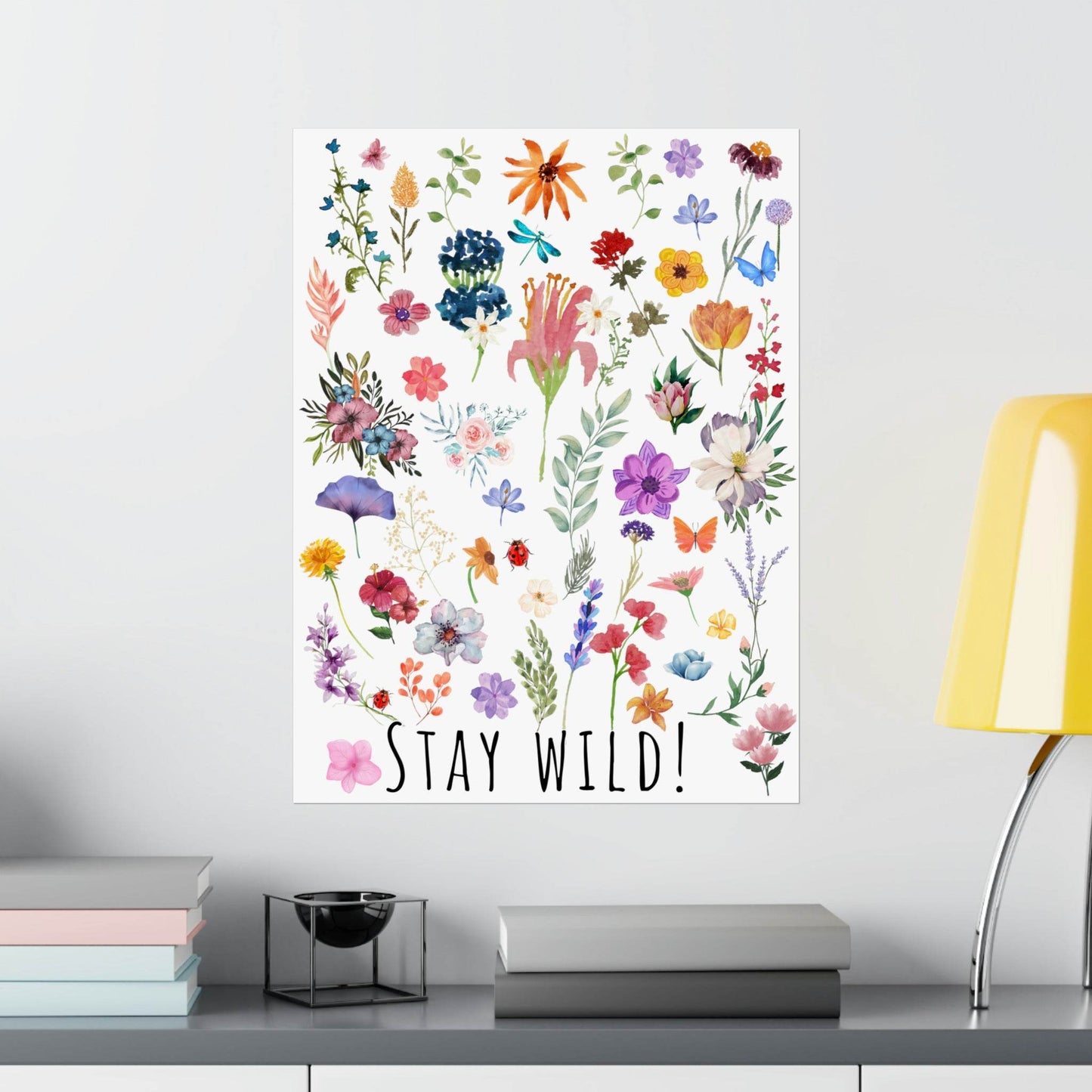 Wildflowers Watercolor Vertical Poster - Giftsmojo