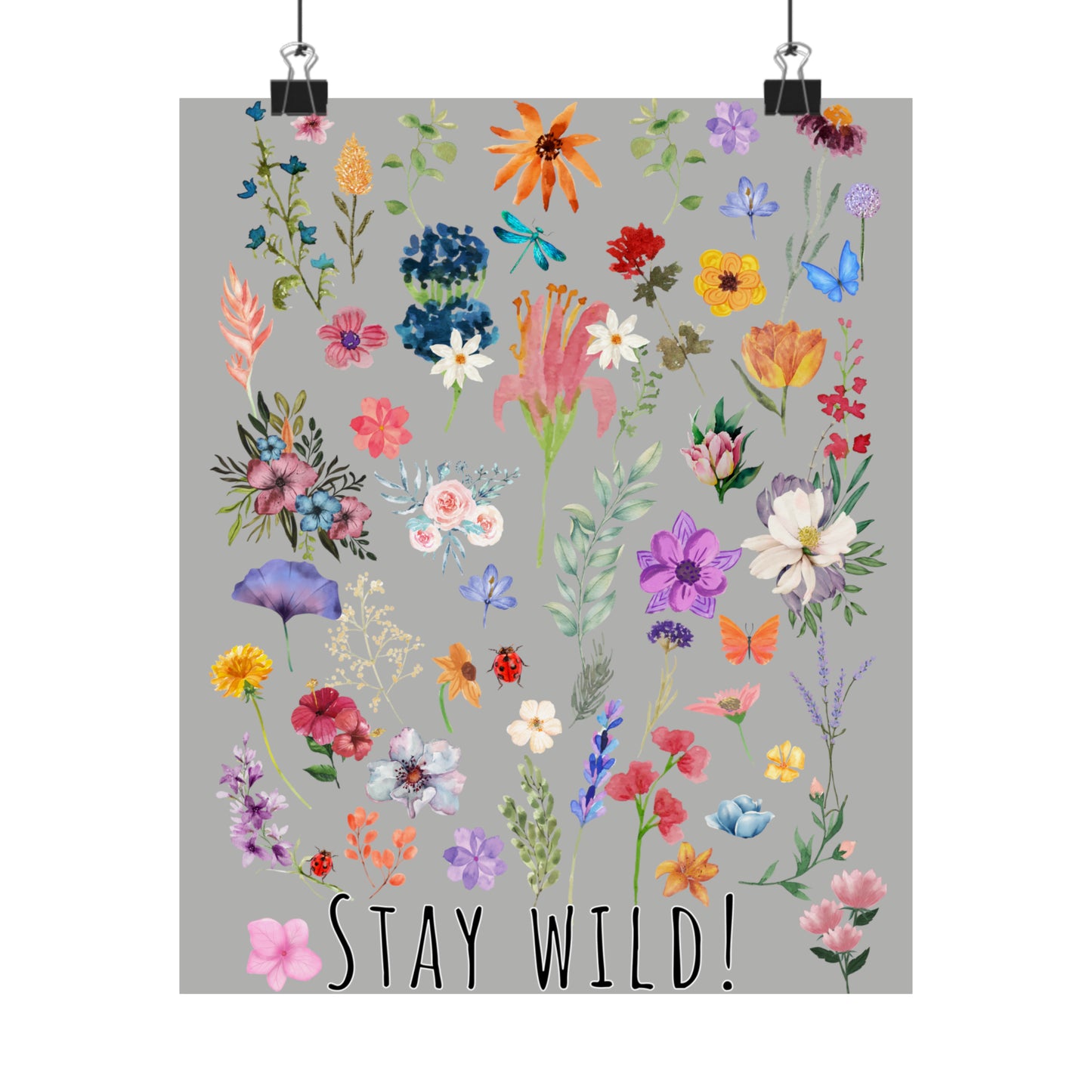 Watercolor Wildflowers Wall Art