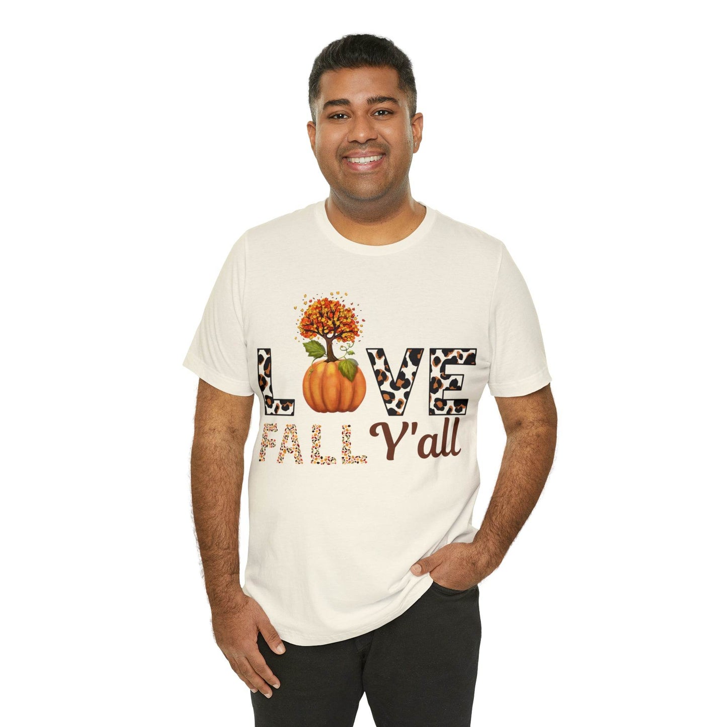 Leopard Print Love Fall Y'all shirt, Autumn Shirt, Fall shirt, Fall Gift - Giftsmojo