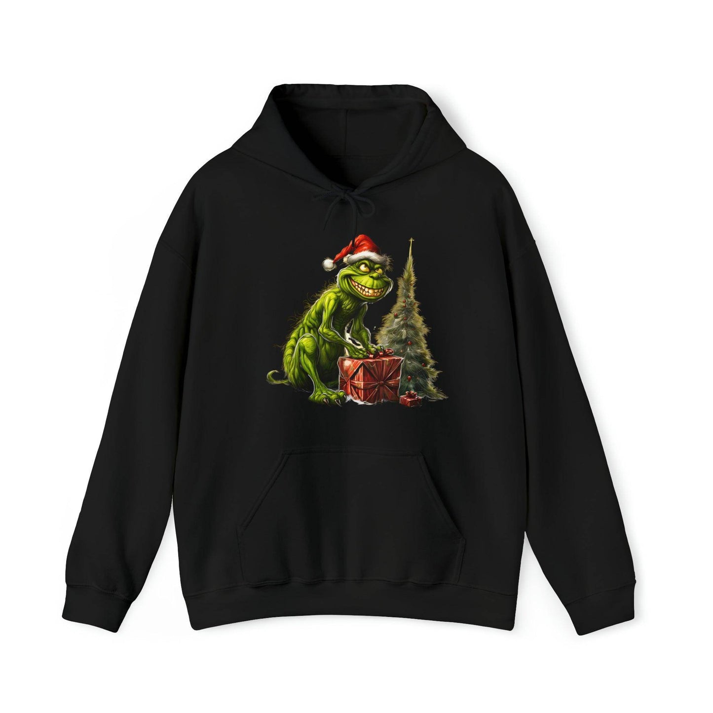 Grinch Hooded Sweatshirt Grinch Christmas Sweatshirt Christmas Sweater Truck Pullover Christmas Tree Sweat Pine Tree Pullover Grinch With a Mug - Giftsmojo