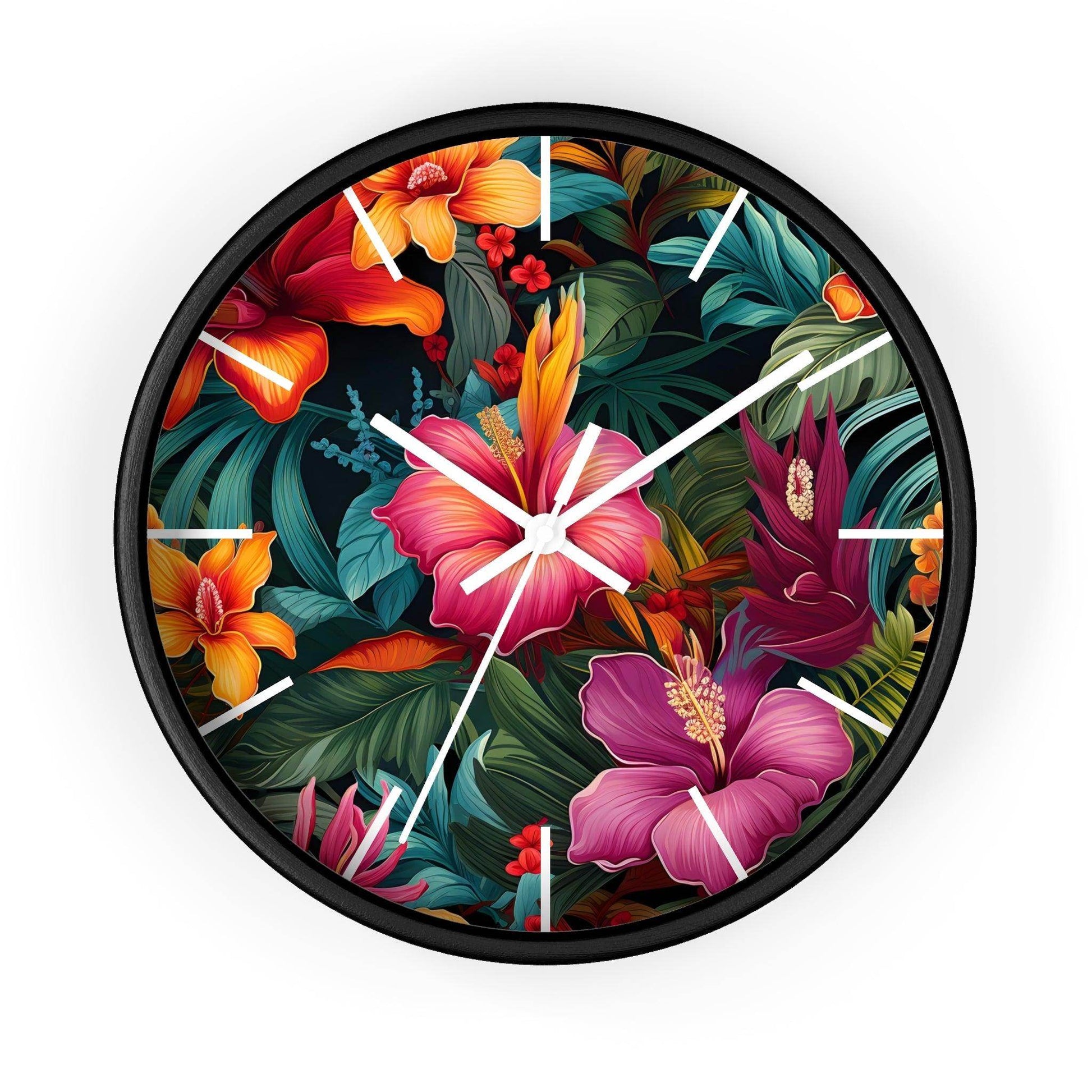Wild Flower Wall Clock Flower Wall Clocks Home Clock Spring Clock Floral Clock Home Decor - Giftsmojo