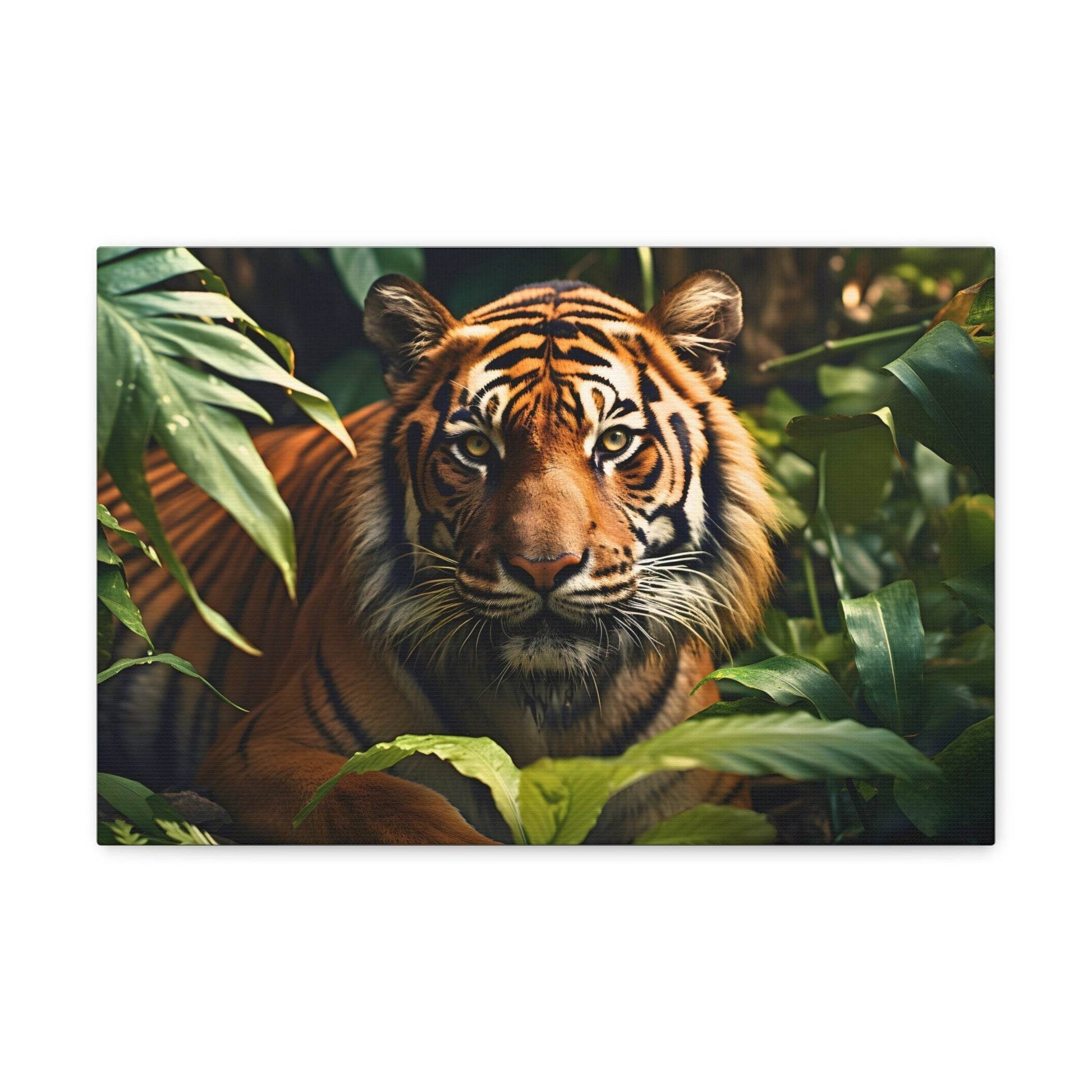 Tiger In Nature Art Canvas Gallery Wraps Tiger Print Large Canvas Art Animal Wall Art minimalist Wall Art Lover Gift - Giftsmojo