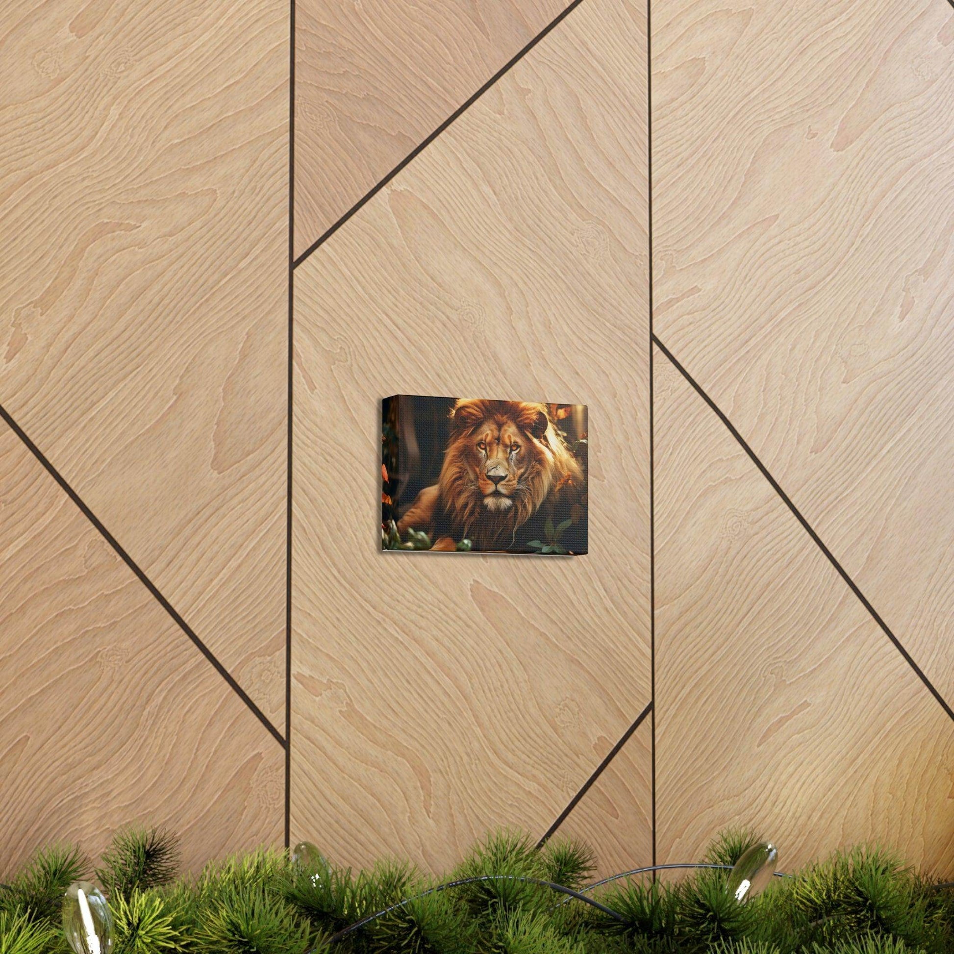 Lion In Nature Art Canvas Gallery Wraps Lion Print Large Canvas Art Animal Wall Art minimalist Wall Art Lover Gift - Giftsmojo