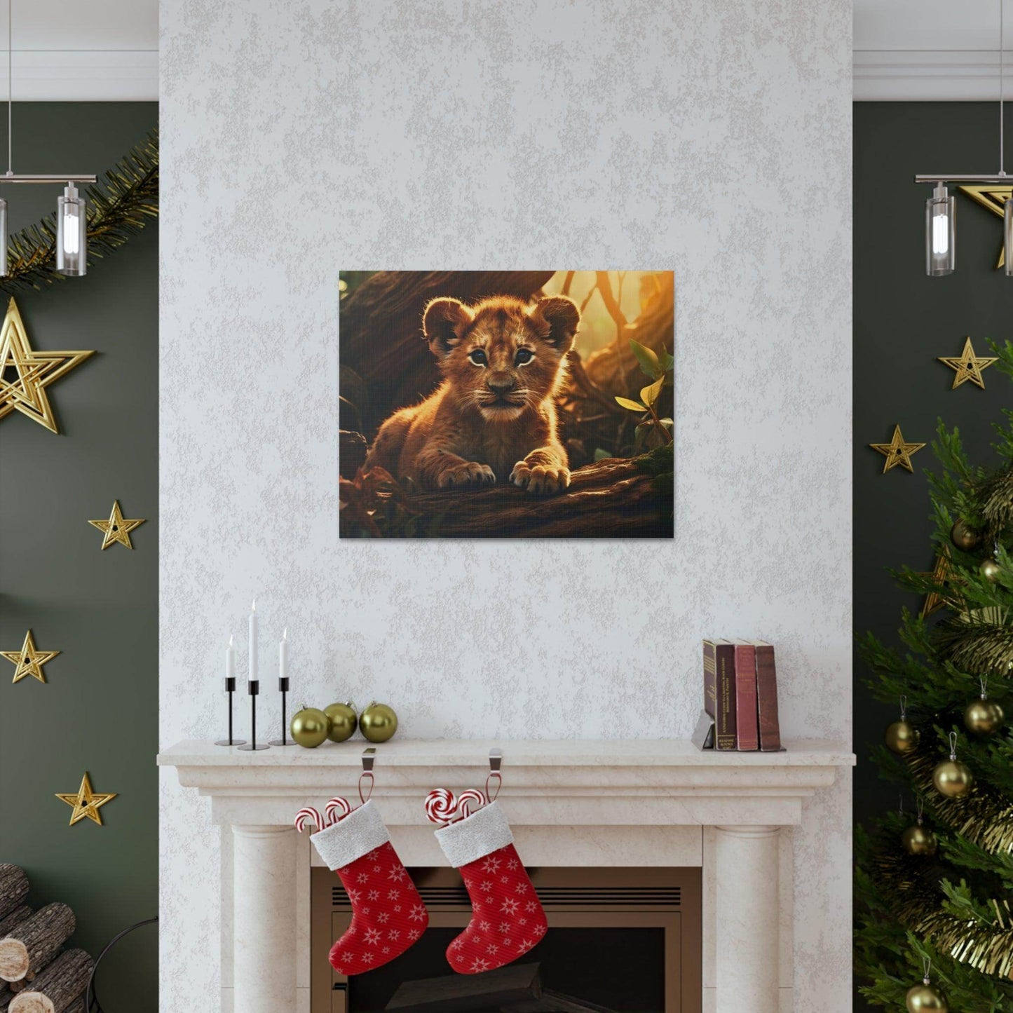 Baby Lion Cub Print Animal Nature Art Safari Nursery Canvas Gallery Wraps Baby Lion Print Large Canvas Art Animal Wall Art Lover Gift - Giftsmojo