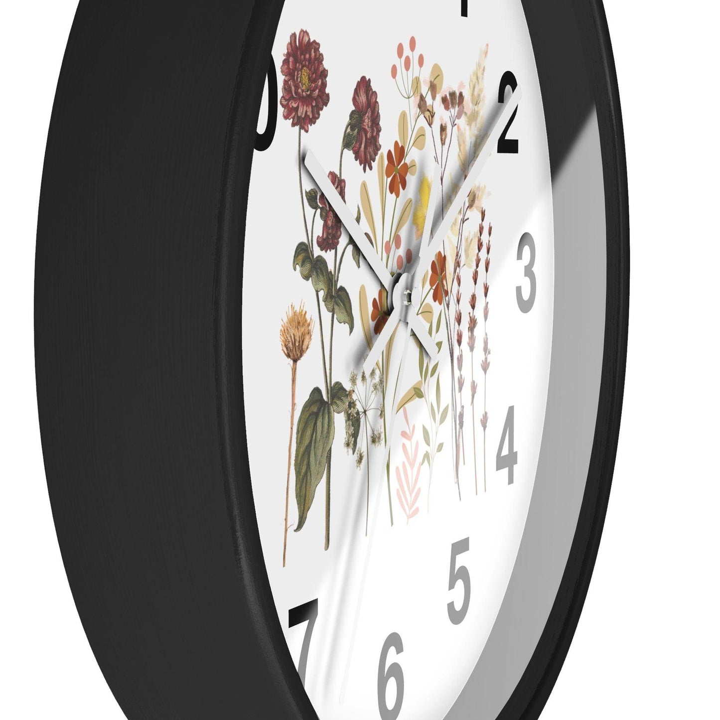 Flower wall clock, Wall clock. Floral Wall Clock, Home decor gift, House Warming gift, unique Gift, Mom gift - Giftsmojo