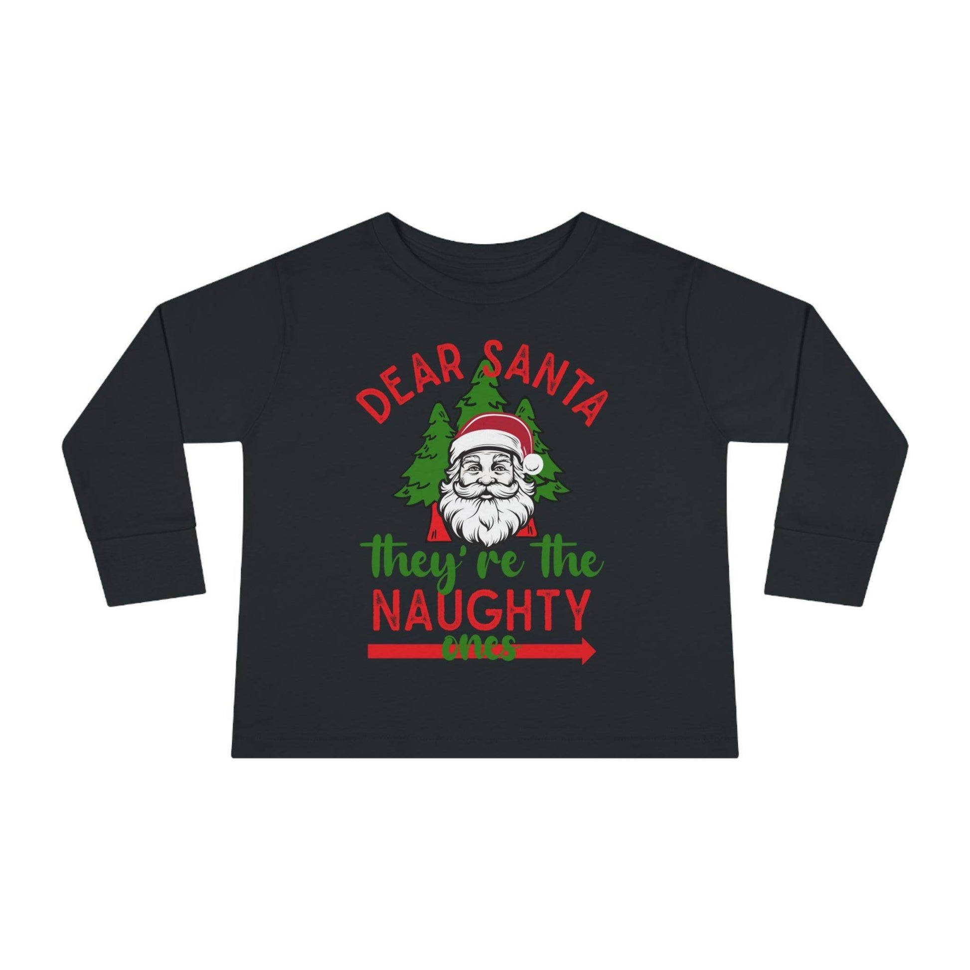 Kids Dear Santa They're The Naughty Ones Shirt For Christmas Shirt for Kids Christmas Outfit for Kids Santa Shirt - Giftsmojo