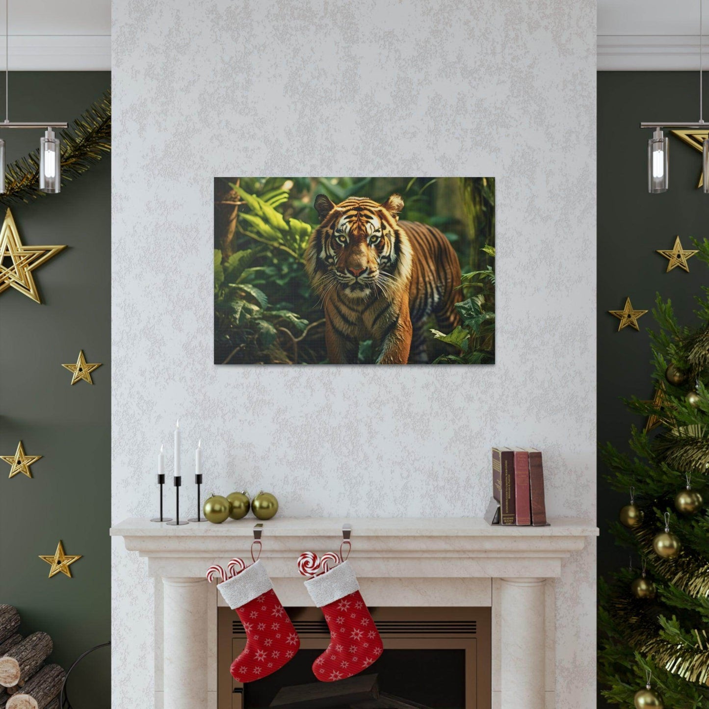 Tiger In Nature Art Canvas Gallery Wraps Tiger Print Large Canvas Art Animal Wall Art minimalist Wall Art Lover Gift - Giftsmojo