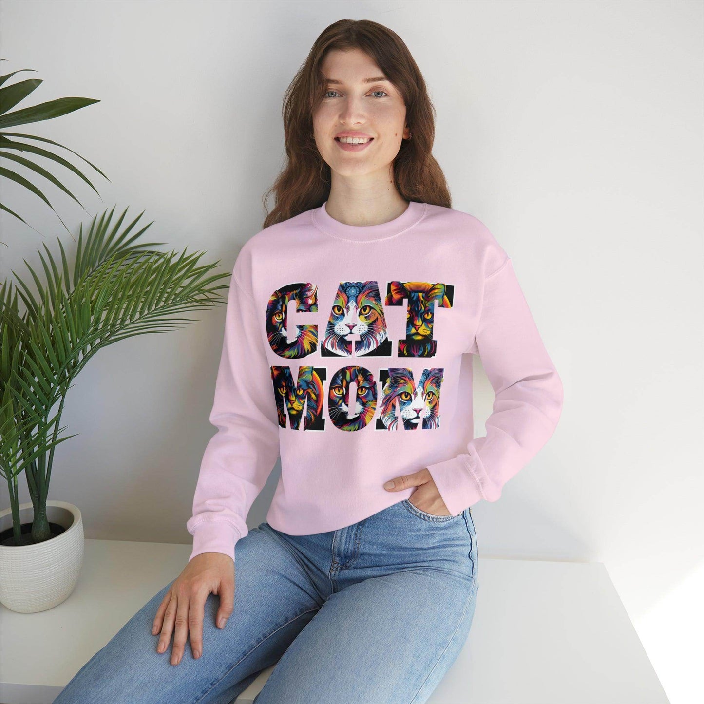 Vintage Cat Sweatshirt Cat Mom Sweatshirt Cat Crewneck Sweatshirt Cat Mom Gift Cat Lover Gift Animal Lover Cat Mama Shirt Cat Lover Sweater - Giftsmojo
