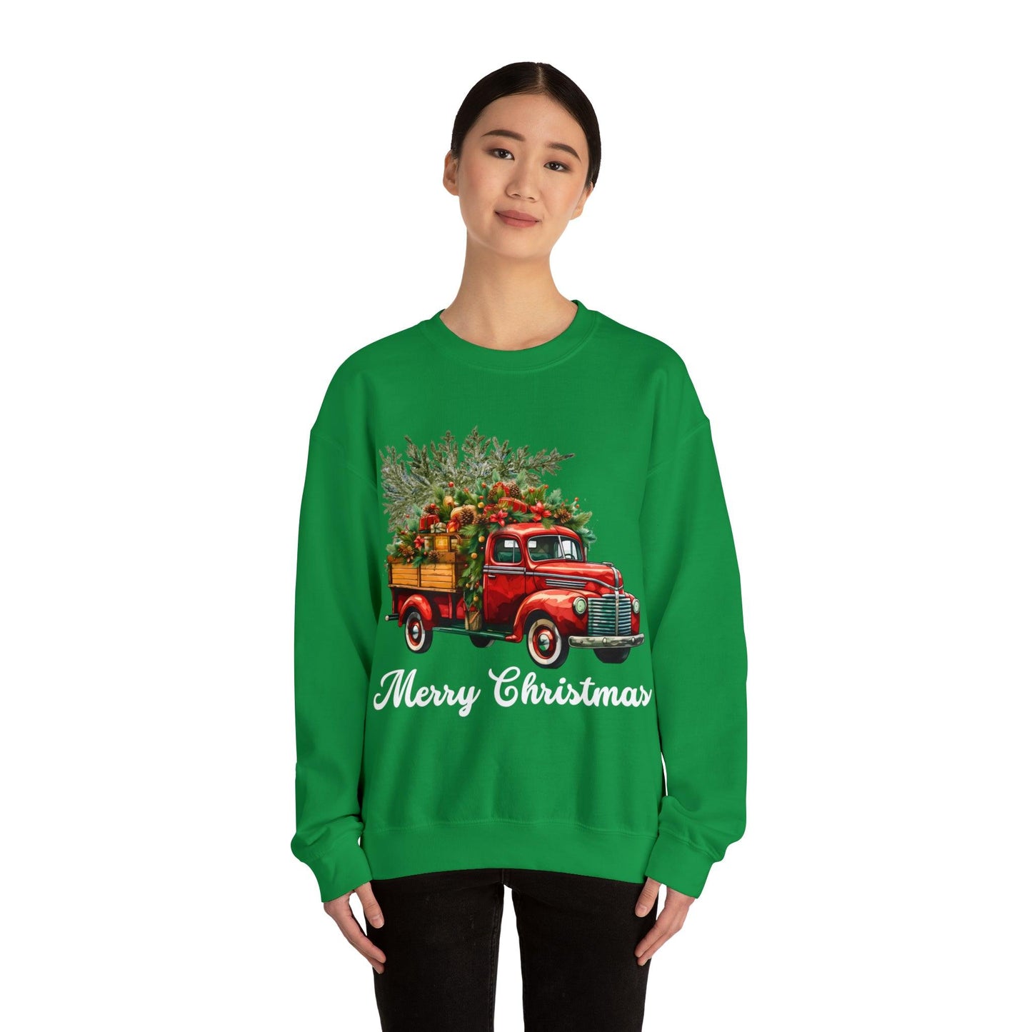 Christmas Tree Truck Sweatshirt Christmas Truck Sweatshirt Christmas Sweater Tree Truck Shirt Christmas Sweatshirt Tree Sweat Pine Tree Pullover - Giftsmojo