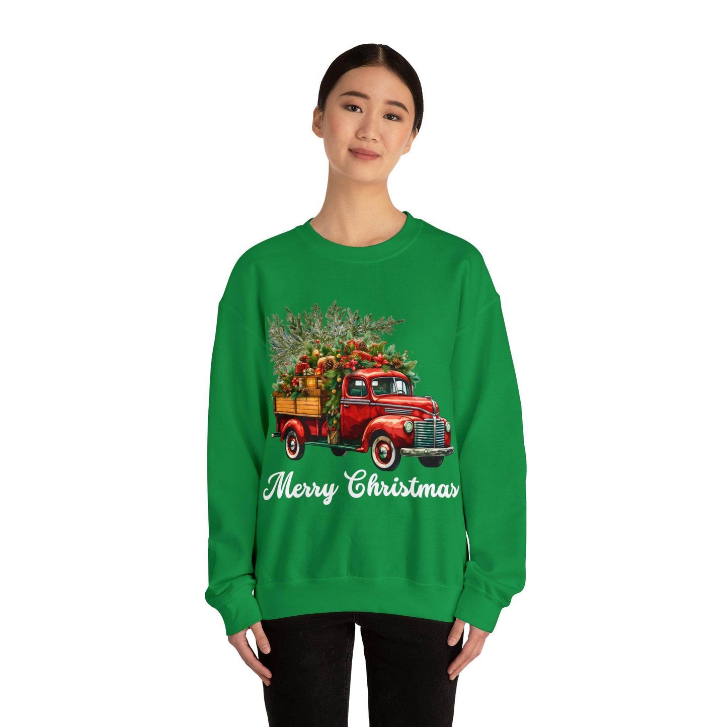 Christmas Tree Truck Sweatshirt Christmas Truck Sweatshirt Christmas Sweater Tree Truck Shirt Christmas Sweatshirt Tree Sweat Pine Tree Pullover - Giftsmojo