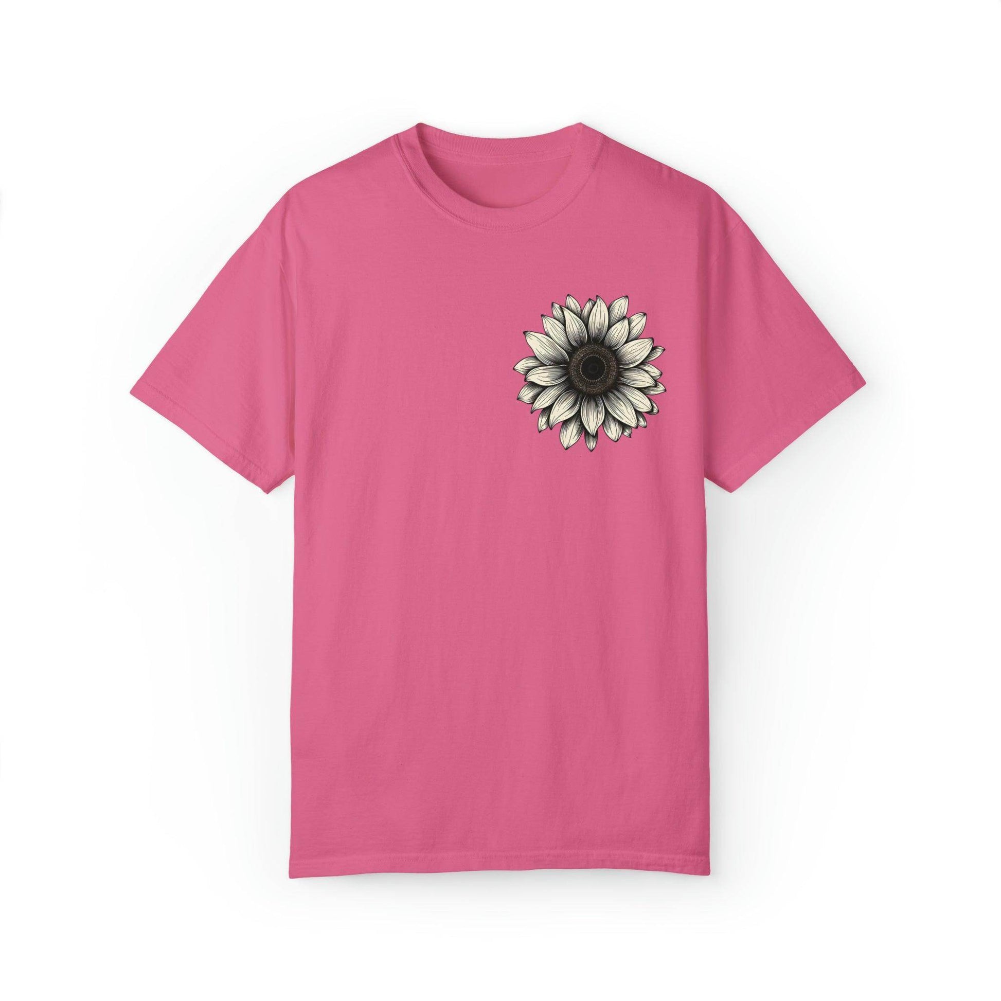 Women Sunflower Shirt Flower Shirt Aesthetic, Floral Graphic Tee Floral Shirt Flower T-shirt, Wild Flower Shirt Gift For Her Wildflower T-shirt - Giftsmojo