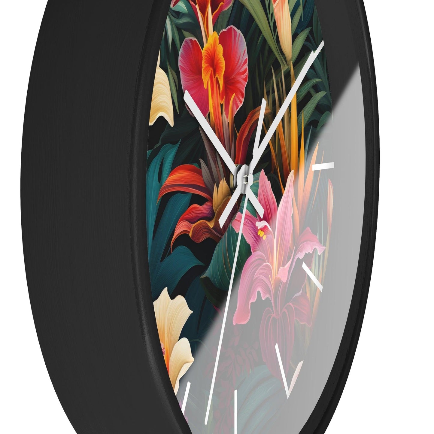 Wild Flower Wall Clock Flower Wall Clocks Home Clock Spring Clock Floral Clock Home Decor