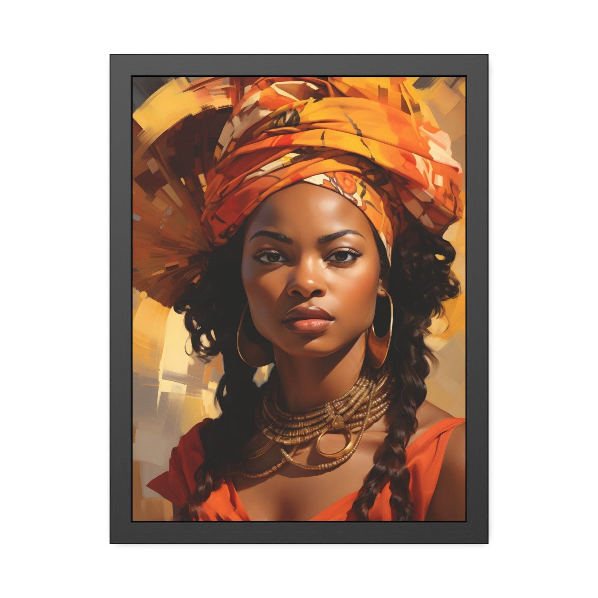 African Woman Framed Paper Posters - Giftsmojo