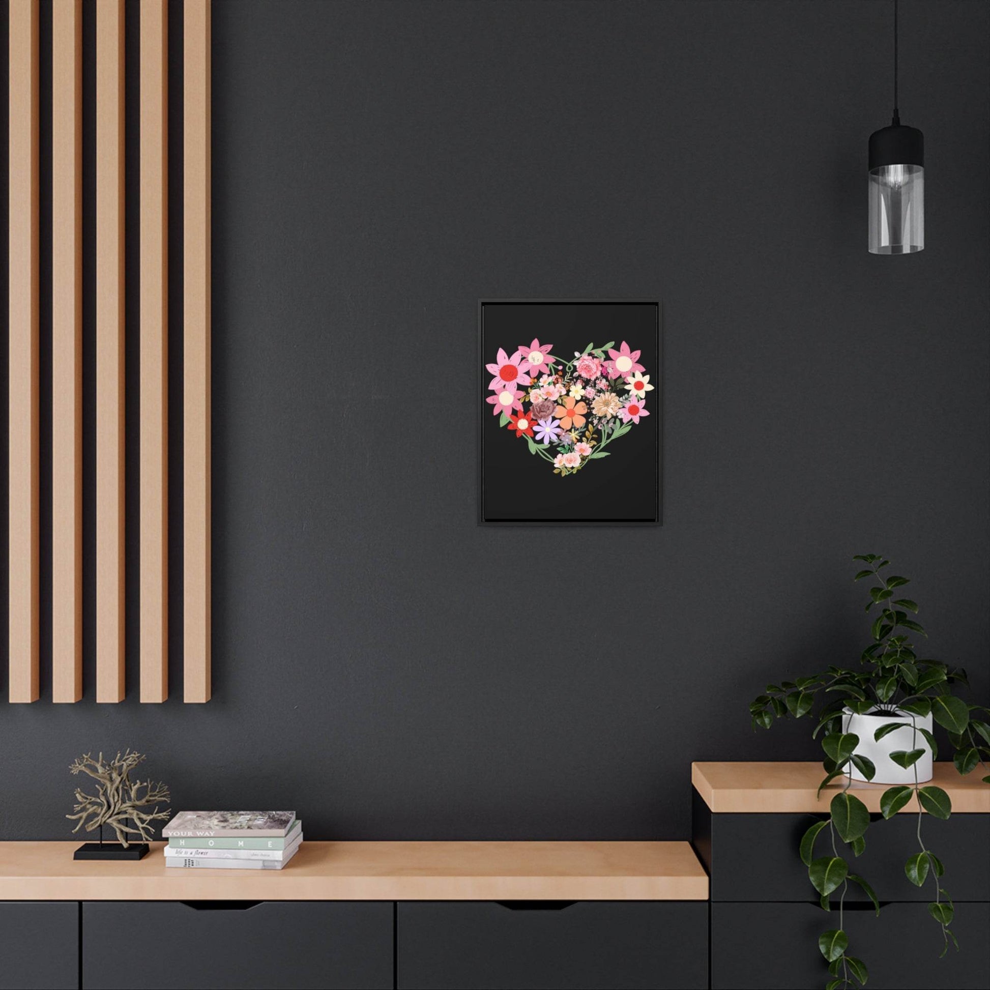 Wild Flower Heart Gallery Canvas Wraps, Home decorations, New house gift, Wall art, Home decor gift, house warming gift, home gifts, - Giftsmojo