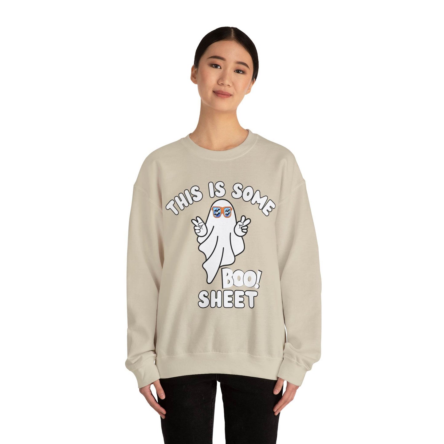 This Is Some Boo Sheet Ghost Sweatshirt Cute Ghost Sweatshirt Boo Ghost Sweatshirt Gift Shirt Funny Halloween Shirt Spooky Season Shirt - Giftsmojo