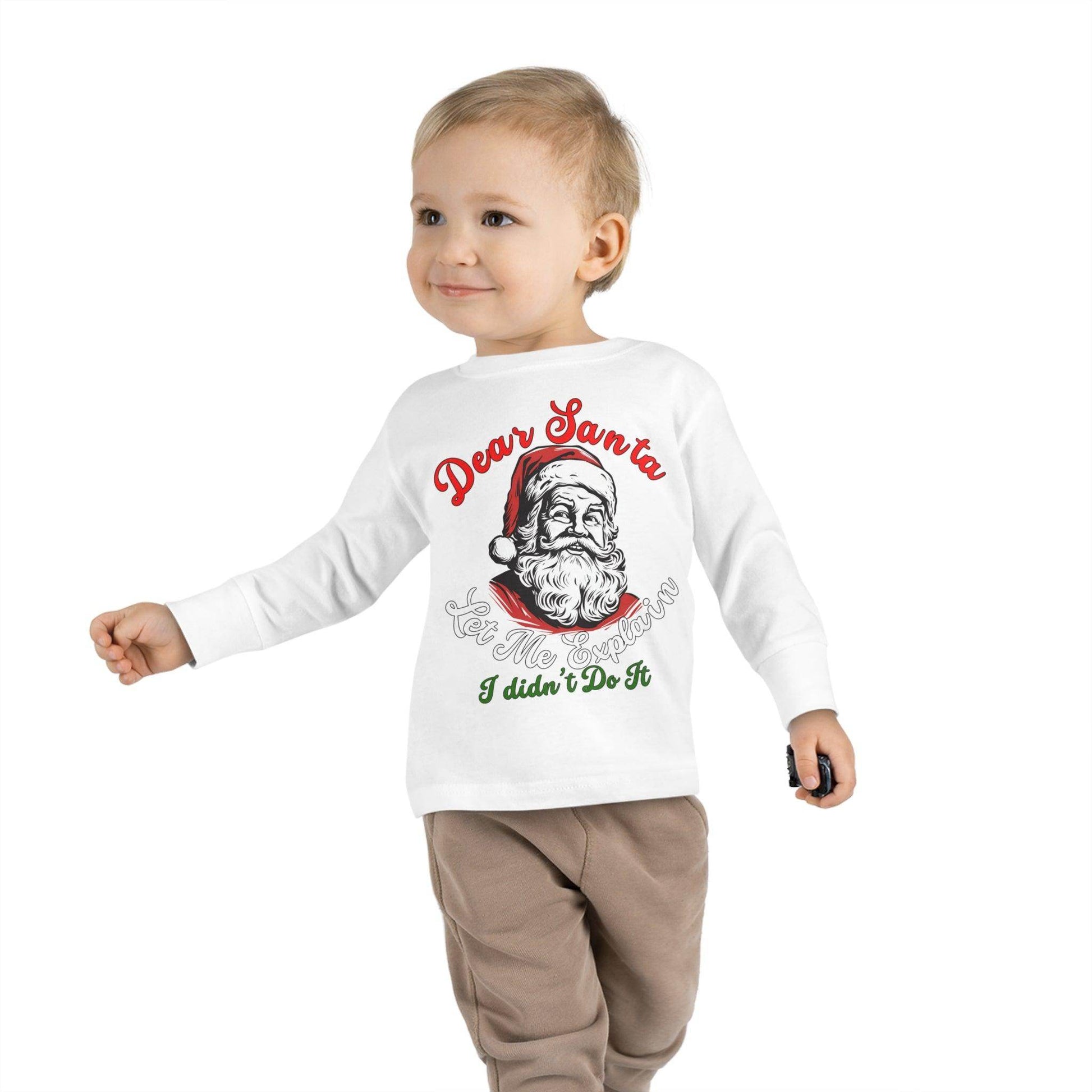 Christmas Shirt for Kids Christmas Outfit for Kids Dear Santa Let Me Explain I Didn't Do It Shirt - Giftsmojo