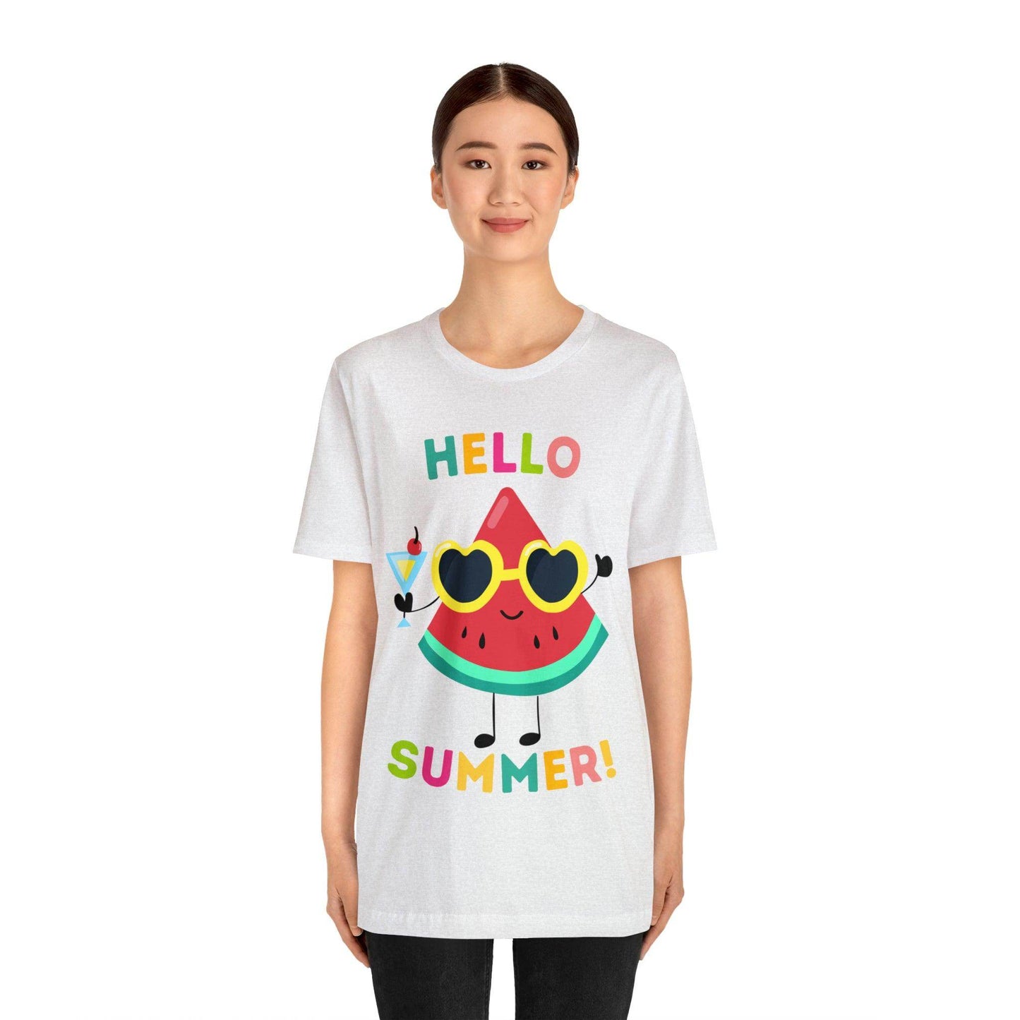 Hello Summer Shirt, Funny Summer Casual Top Tee,Unisex Summer Tshirt Ladies - Giftsmojo