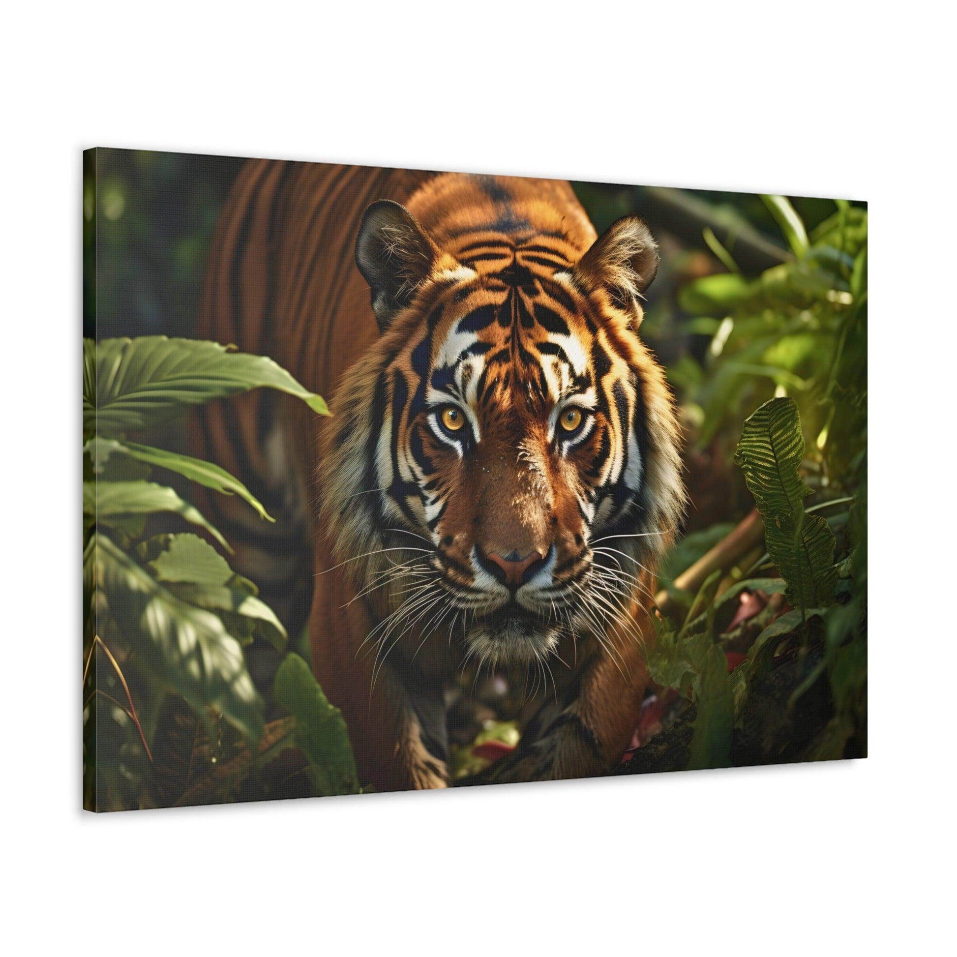 Tiger In Nature Art Canvas Gallery Wraps Tiger Print Large Canvas Art Animal Wall Art minimalist Wall Art Lover Gift - Giftsmojo