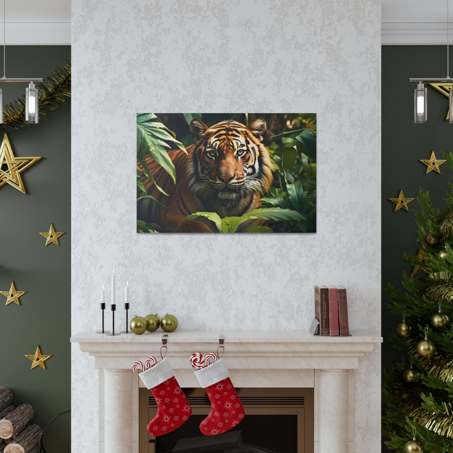 Tiger In Nature Art Canvas Gallery Wraps Tiger Print Large Canvas Art Animal Wall Art minimalist Wall Art Lover Gift