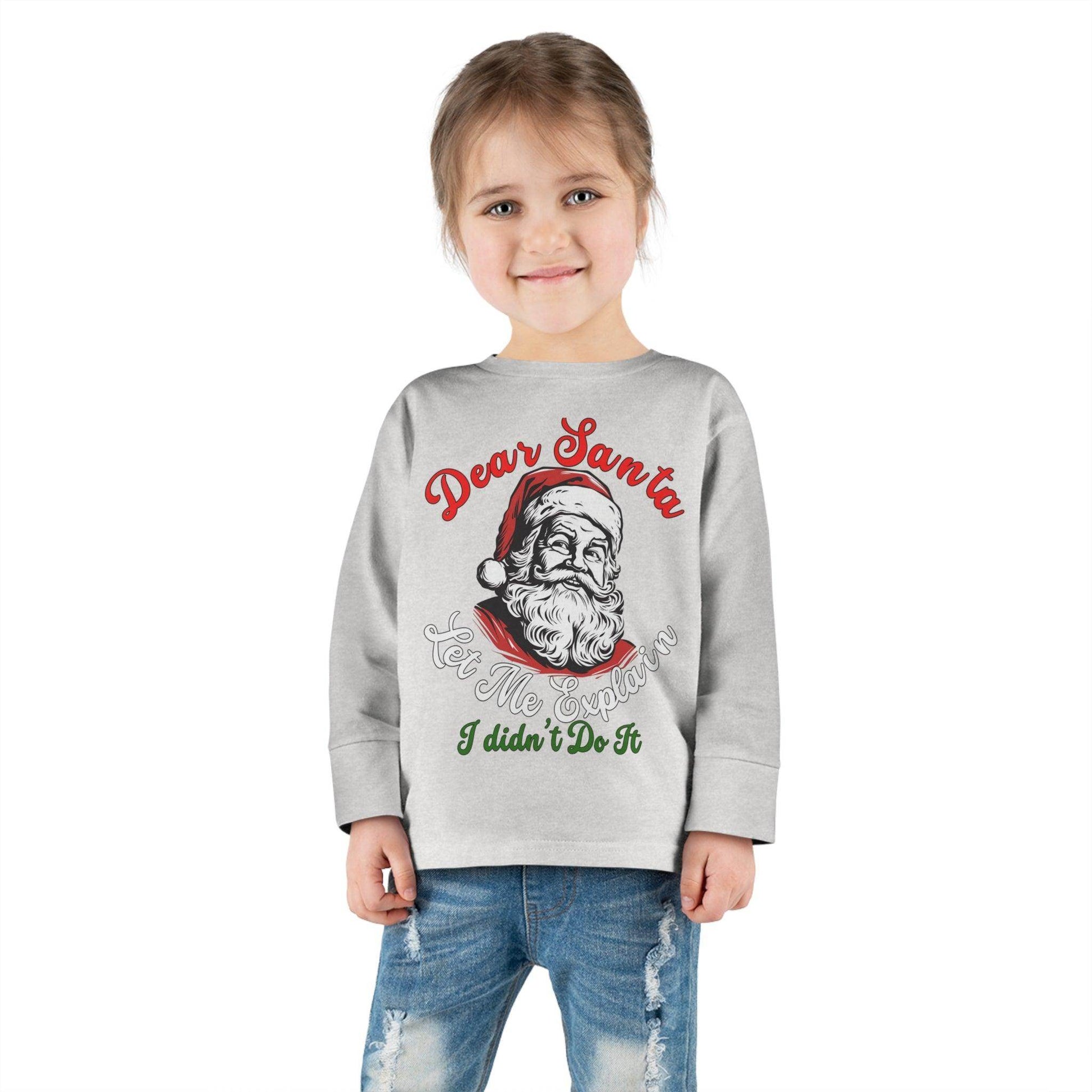 Christmas Shirt for Kids Christmas Outfit for Kids Dear Santa Let Me Explain I Didn't Do It Shirt - Giftsmojo