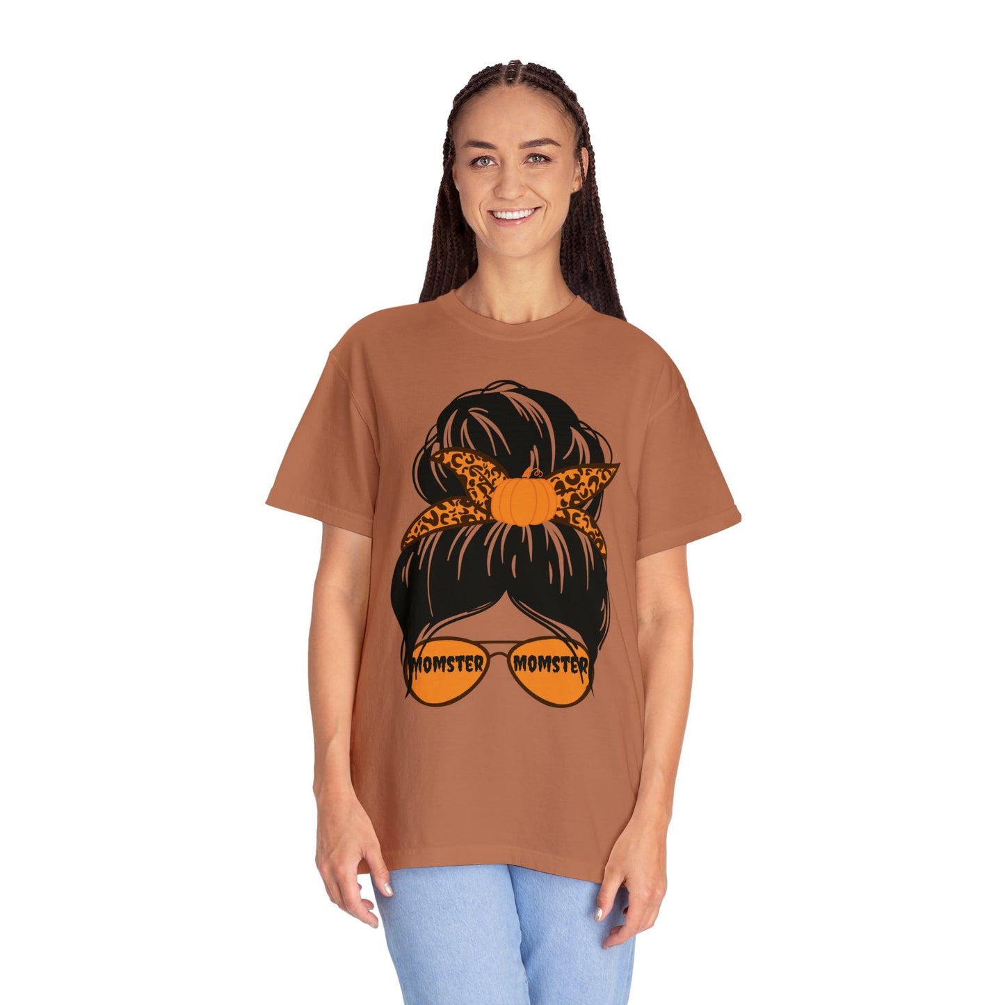 Leopard Print Retro Halloween Tshirt, Momster Shirt, Vintage Shirt Halloween Shirt Comfort color - Giftsmojo