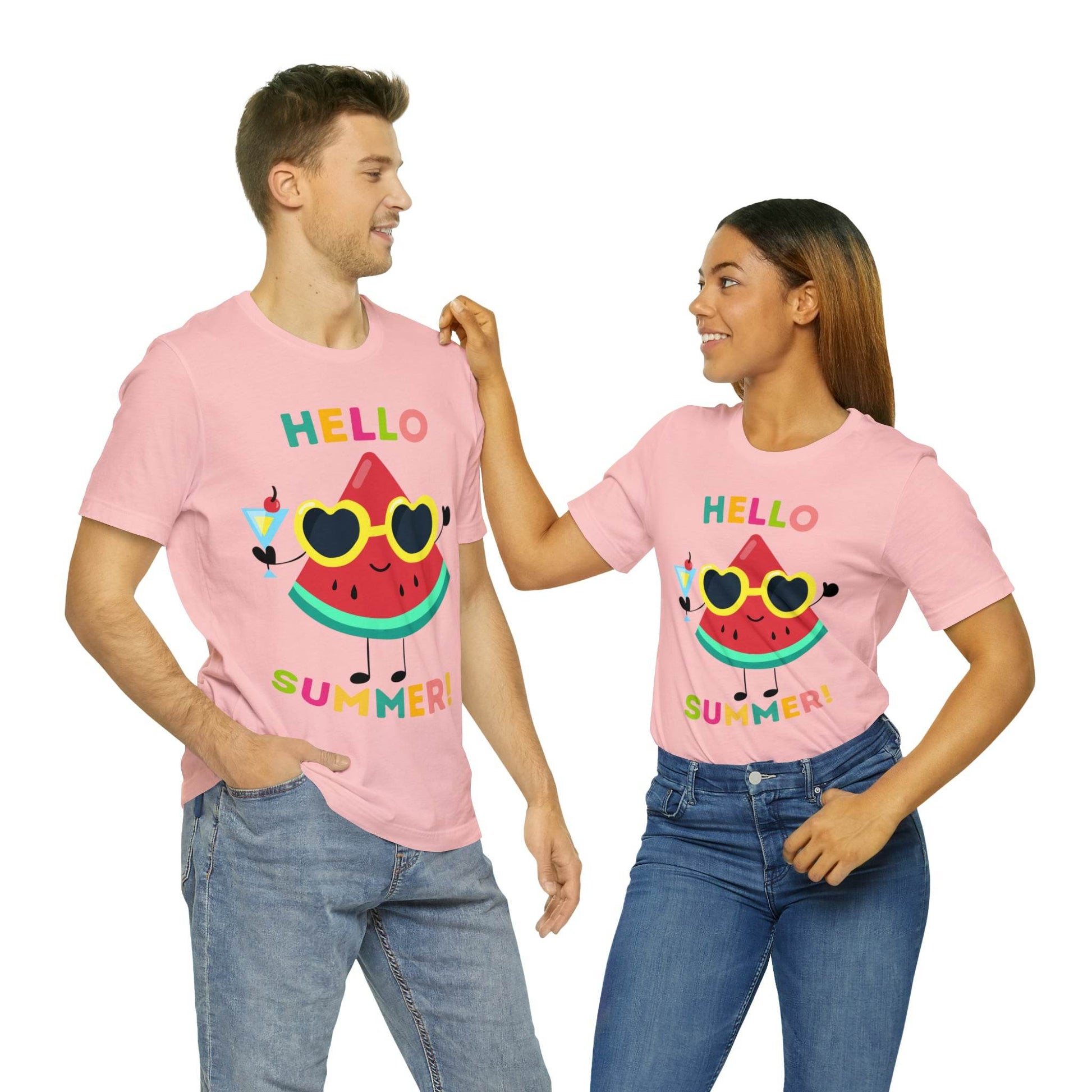 Hello Summer Shirt, Funny Summer Casual Top Tee,Unisex Summer Tshirt Ladies - Giftsmojo
