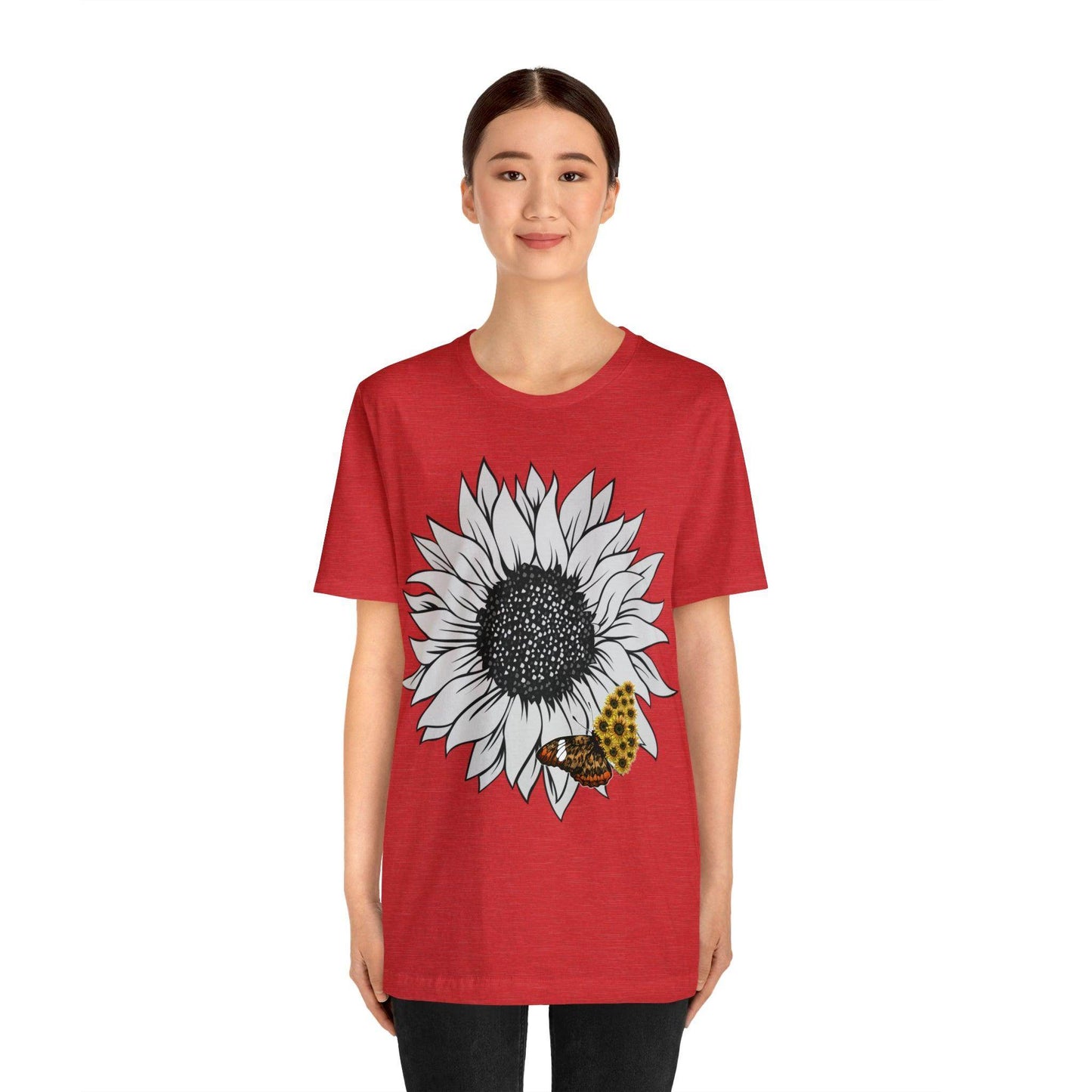 Flower Shirt, Sunflower Shirt, Floral Tee Shirt, Garden Shirt, Womens Fall Summer Shirt Sunshine Tee, Gift for Gardener, Nature love shirt - Giftsmojo
